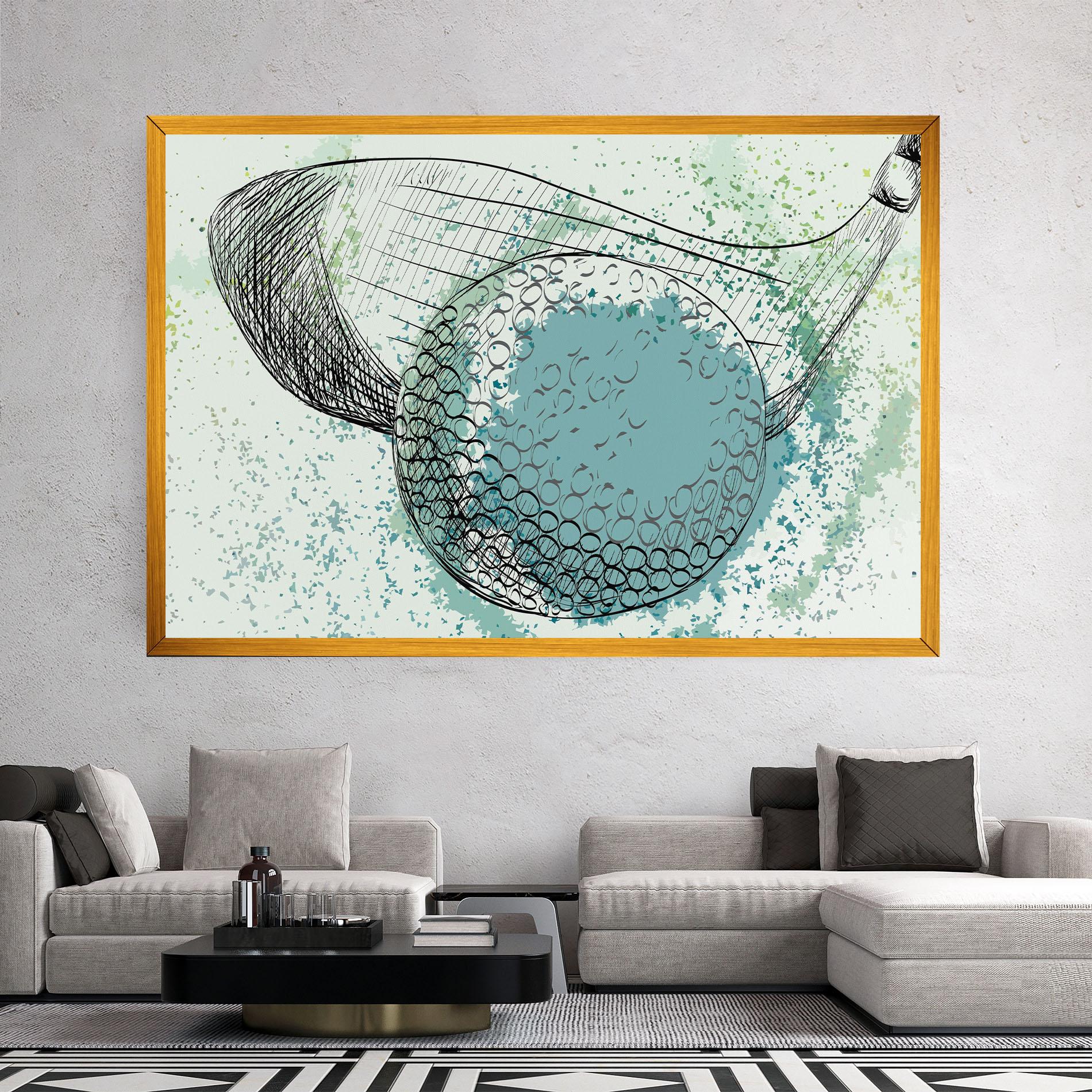 Leinwandbild Blue Golf mockup 2