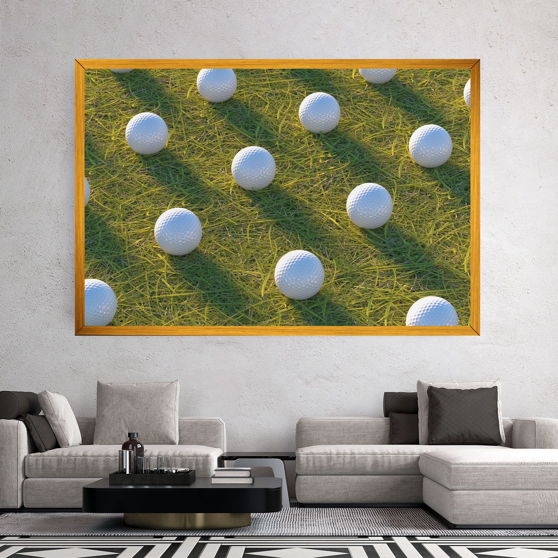 Golf Ball On Grass mockup 2