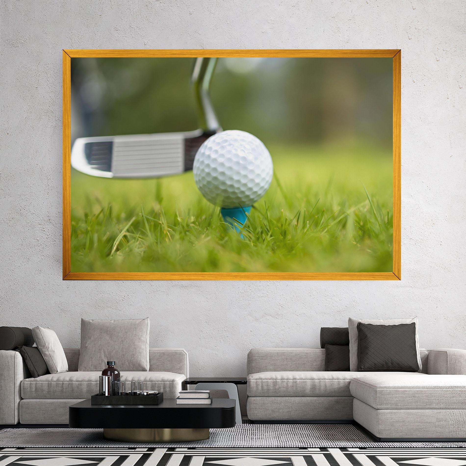 Leinwandbild Golf Ball Tee mockup 2