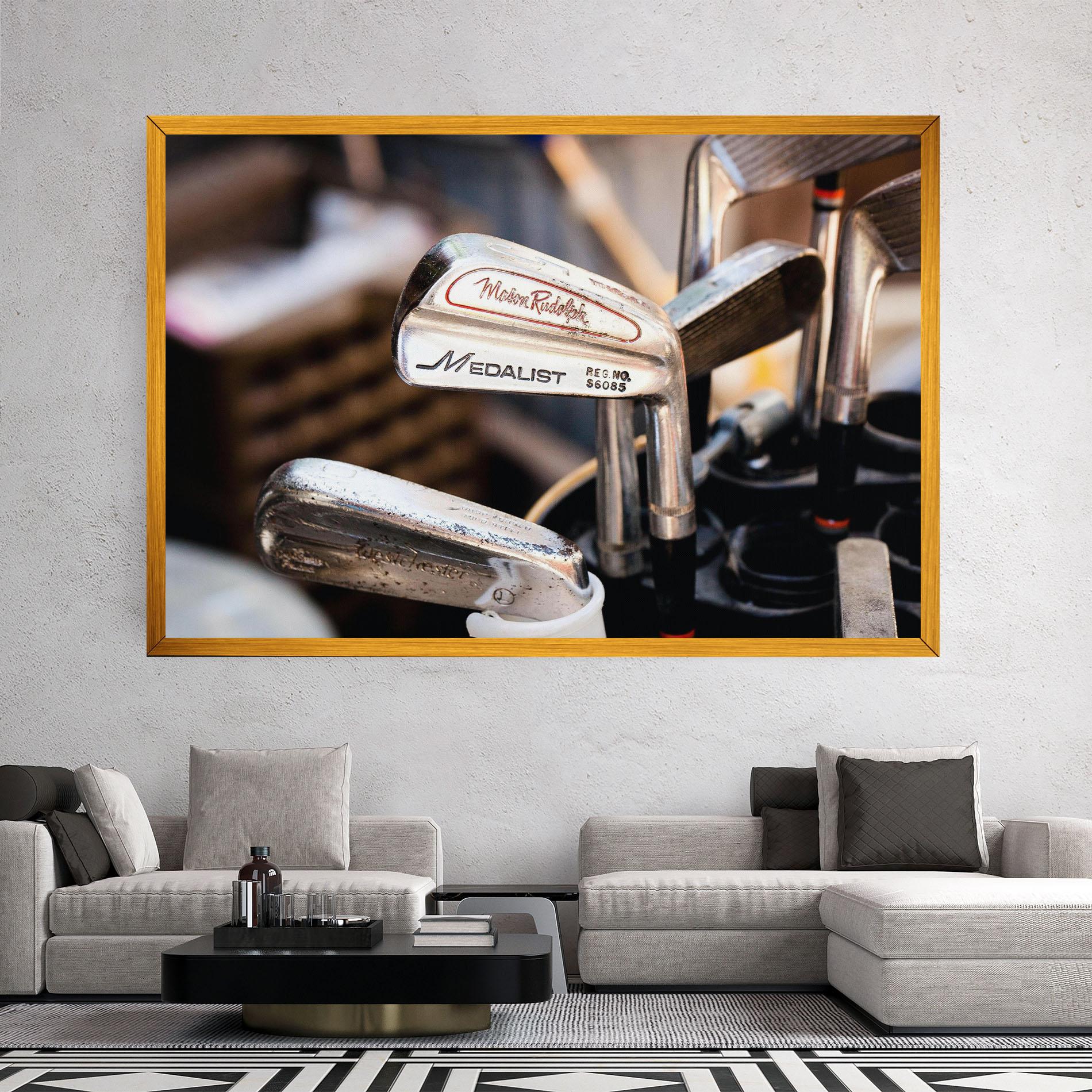 Leinwandbild Silver Golf Club mockup 2