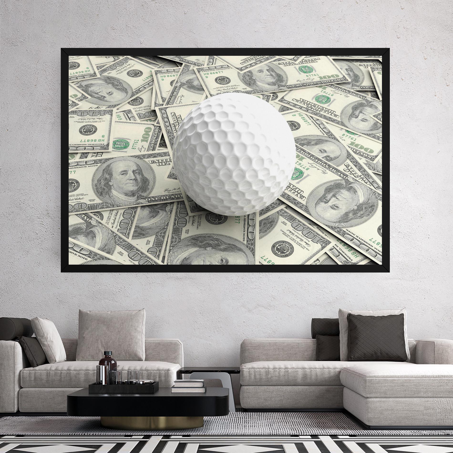 Leinwandbild 3d Golf Ball mockup 2