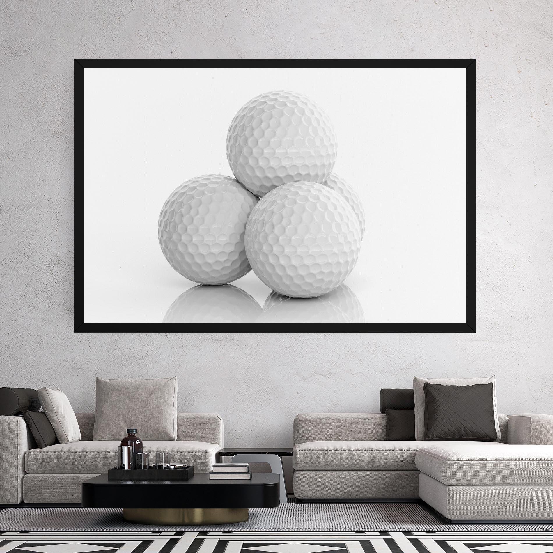 Leinwandbild 3d Golf Balls mockup 2