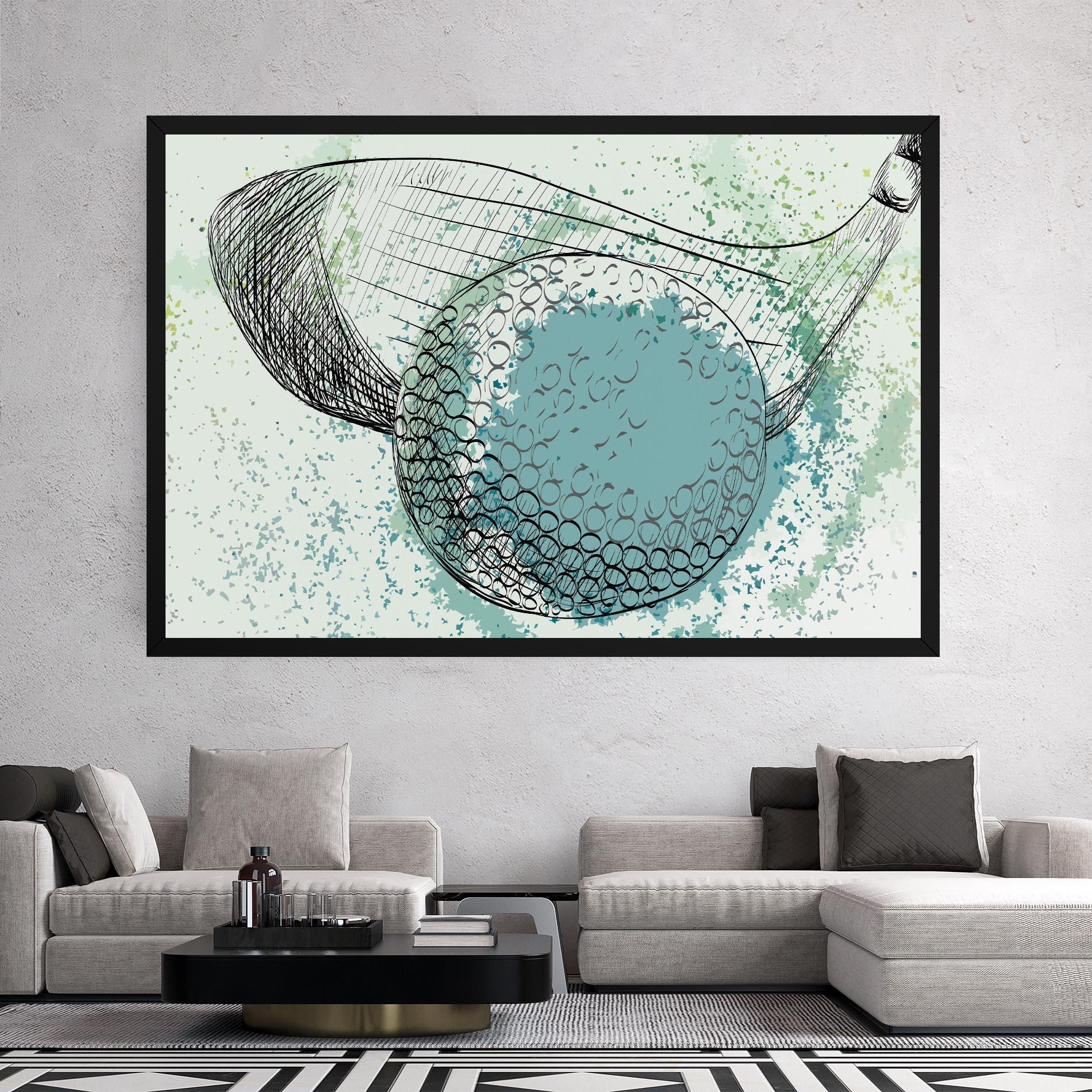 Leinwandbild Blue Golf mockup 2