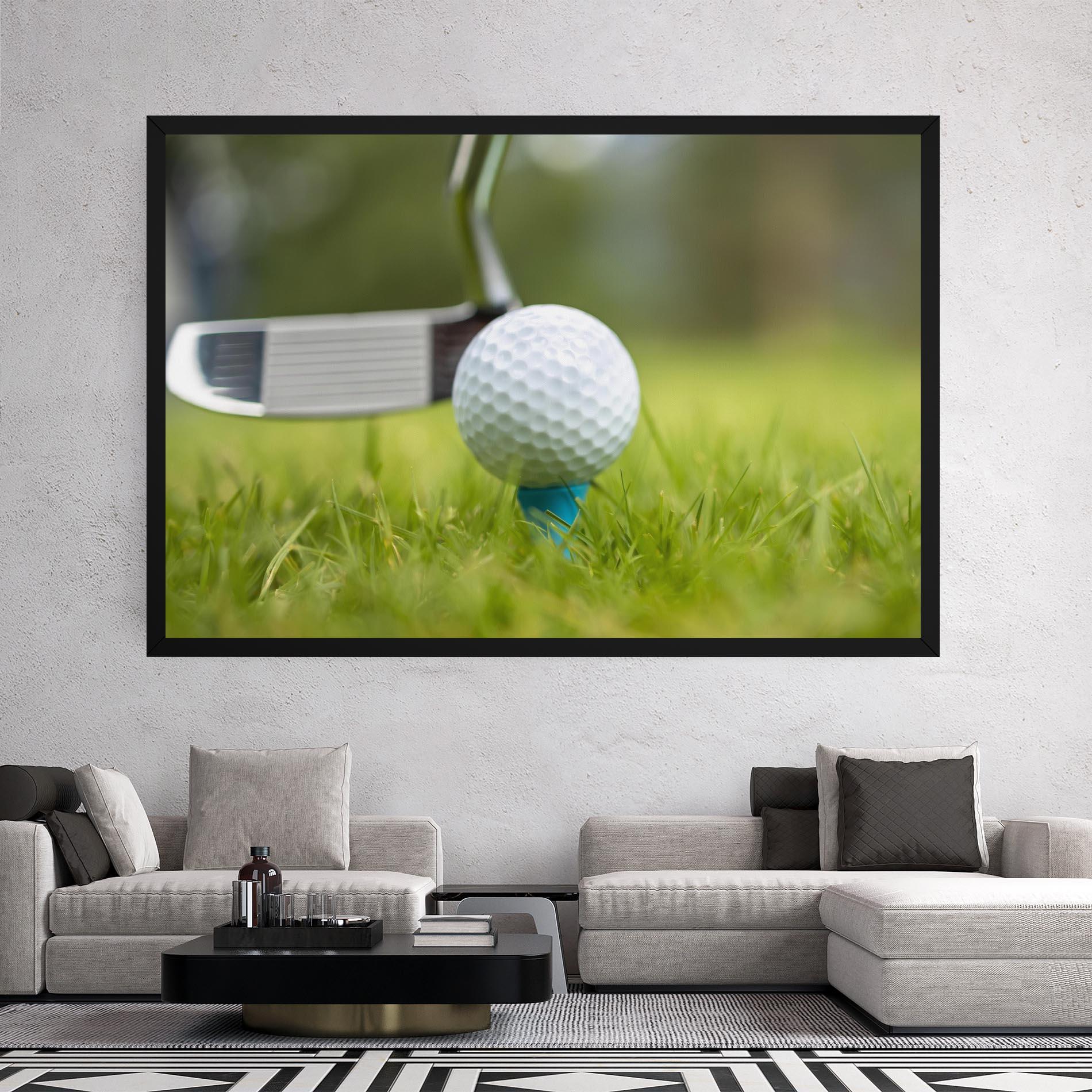 Leinwandbild Golf Ball Tee mockup 2