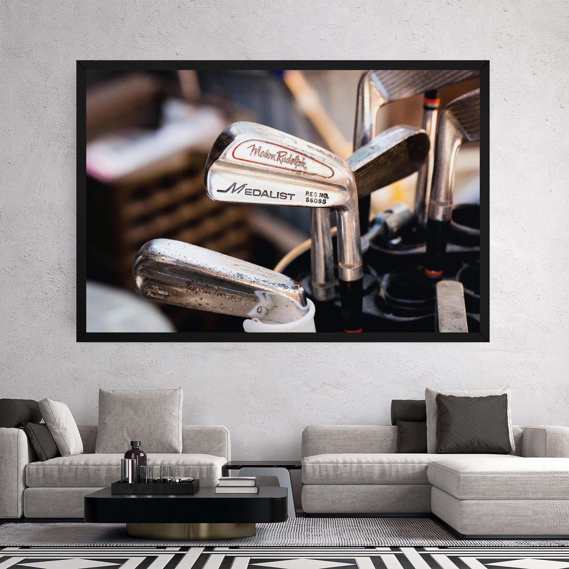 Leinwandbild Silver Golf Club mockup 2