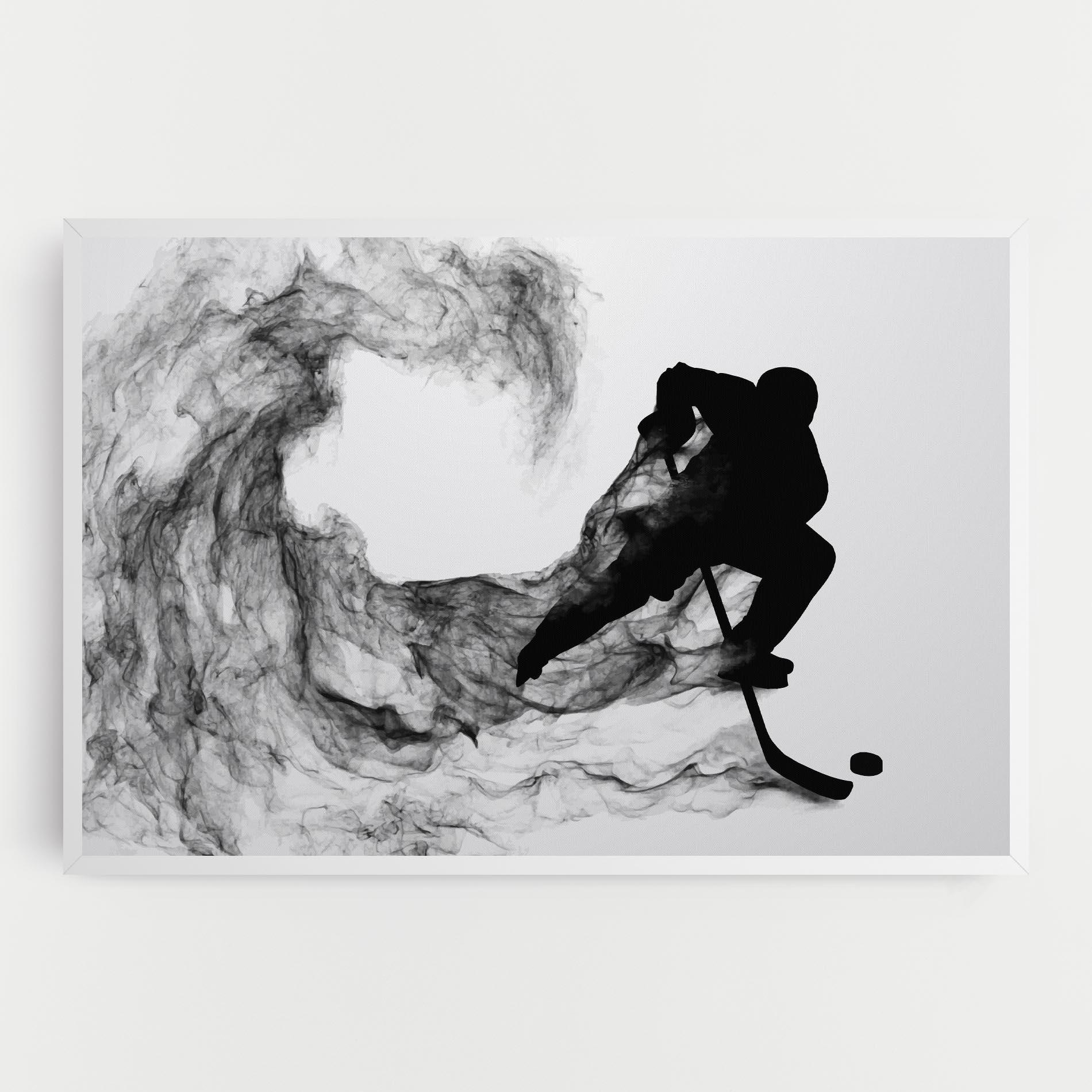 Leinwandbild Black Smoke Hockey mockup 0
