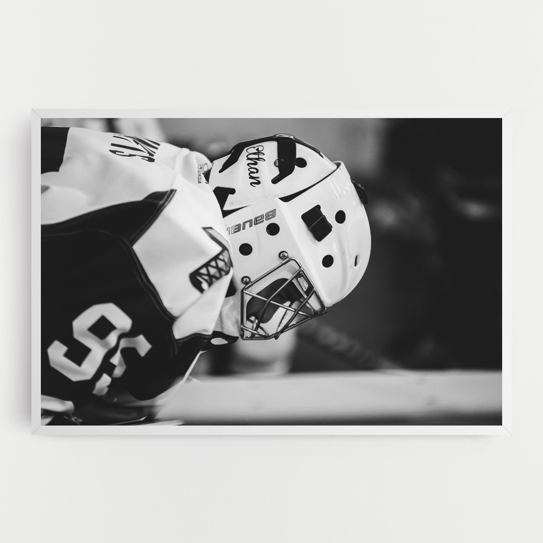 Leinwandbild Black White Hockey mockup 0