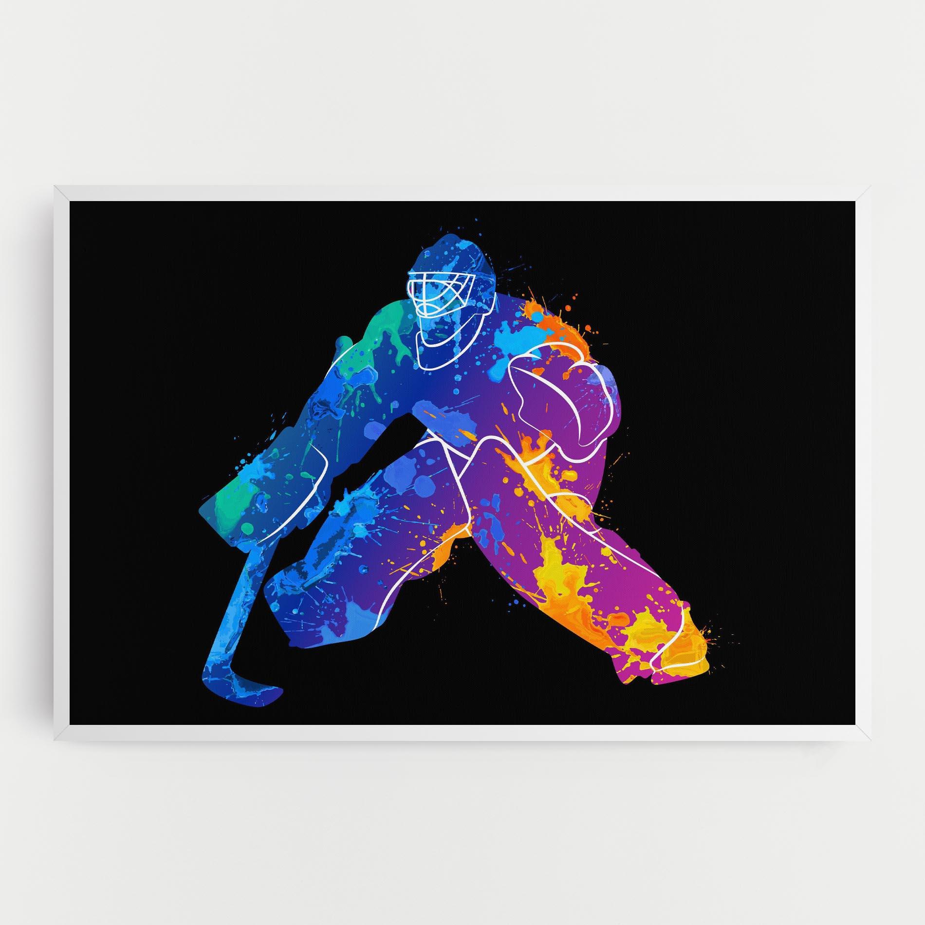 Leinwandbild Blue Purple Hockey mockup 0