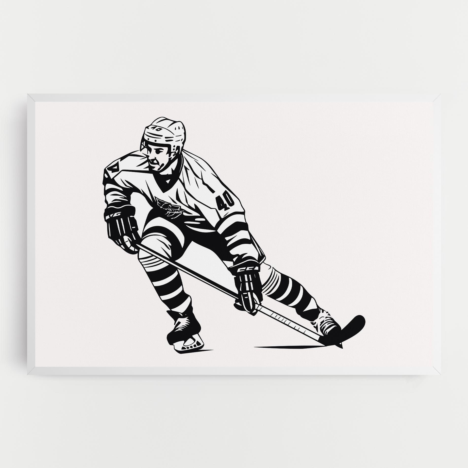 Leinwandbild Hockey Player mockup 0