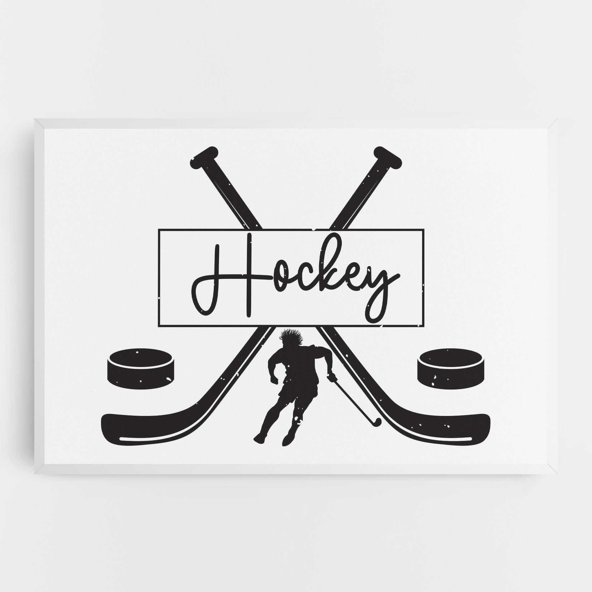 Leinwandbild Hockey Stick mockup 0