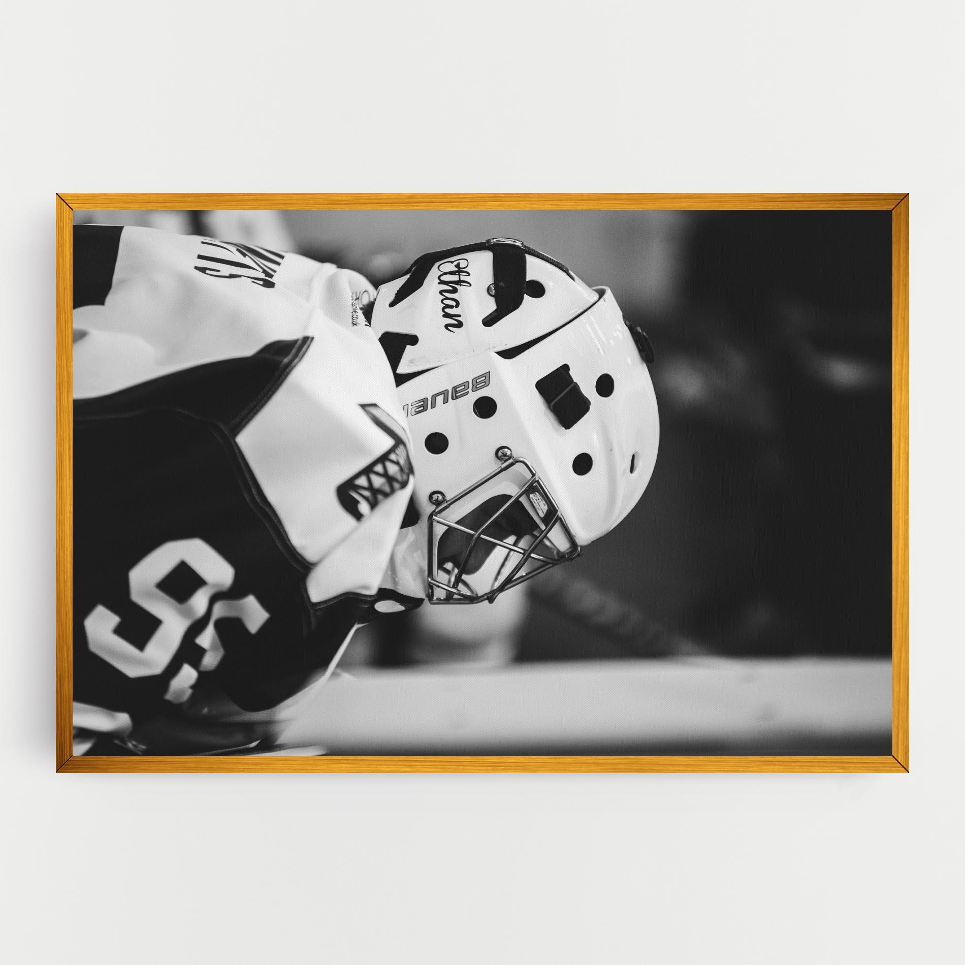 Leinwandbild Black White Hockey mockup 0
