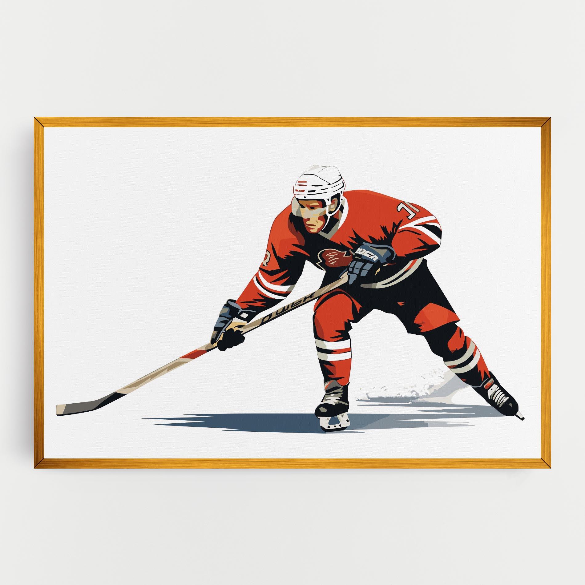 Leinwandbild Hockey Orange Player mockup 0