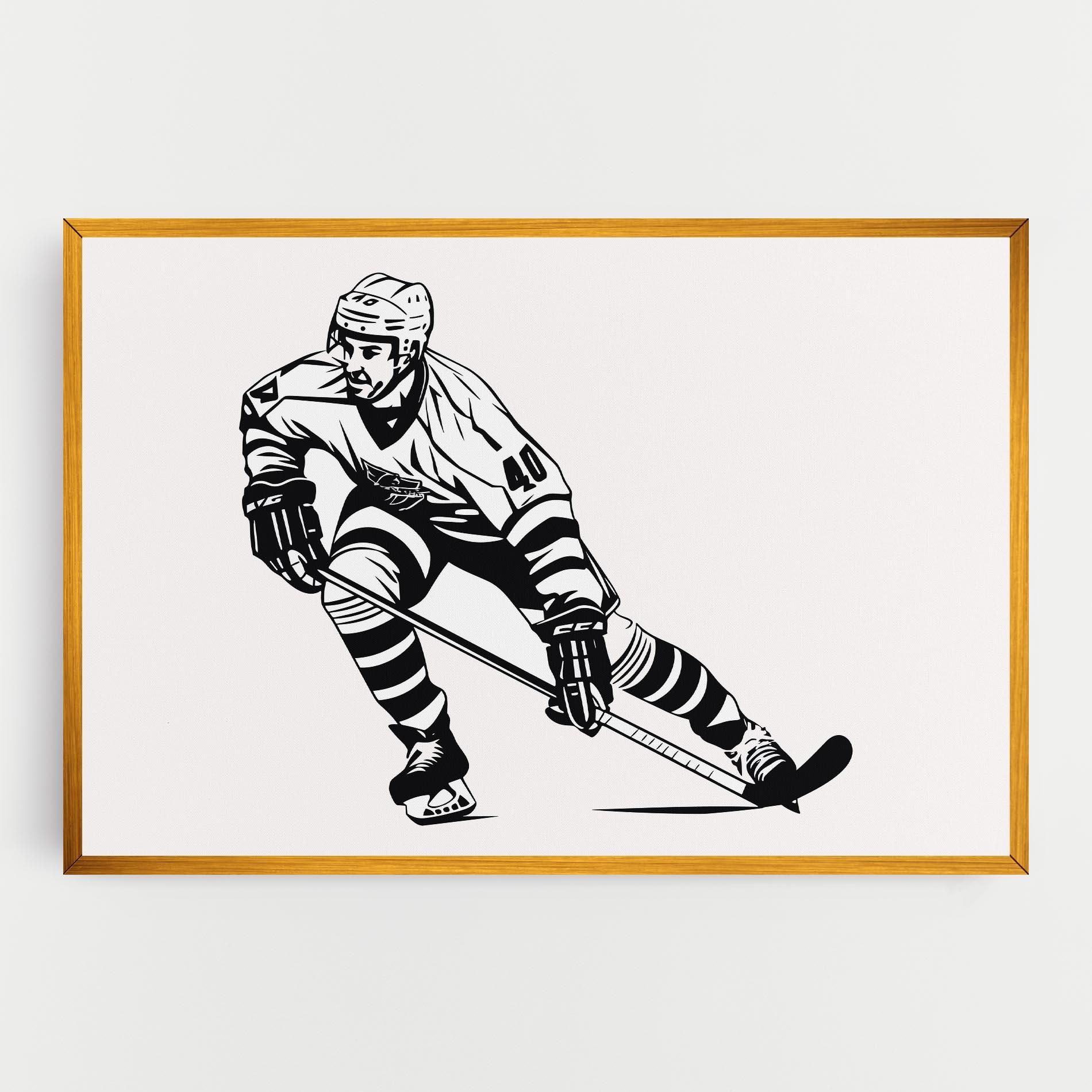 Leinwandbild Hockey Player mockup 0