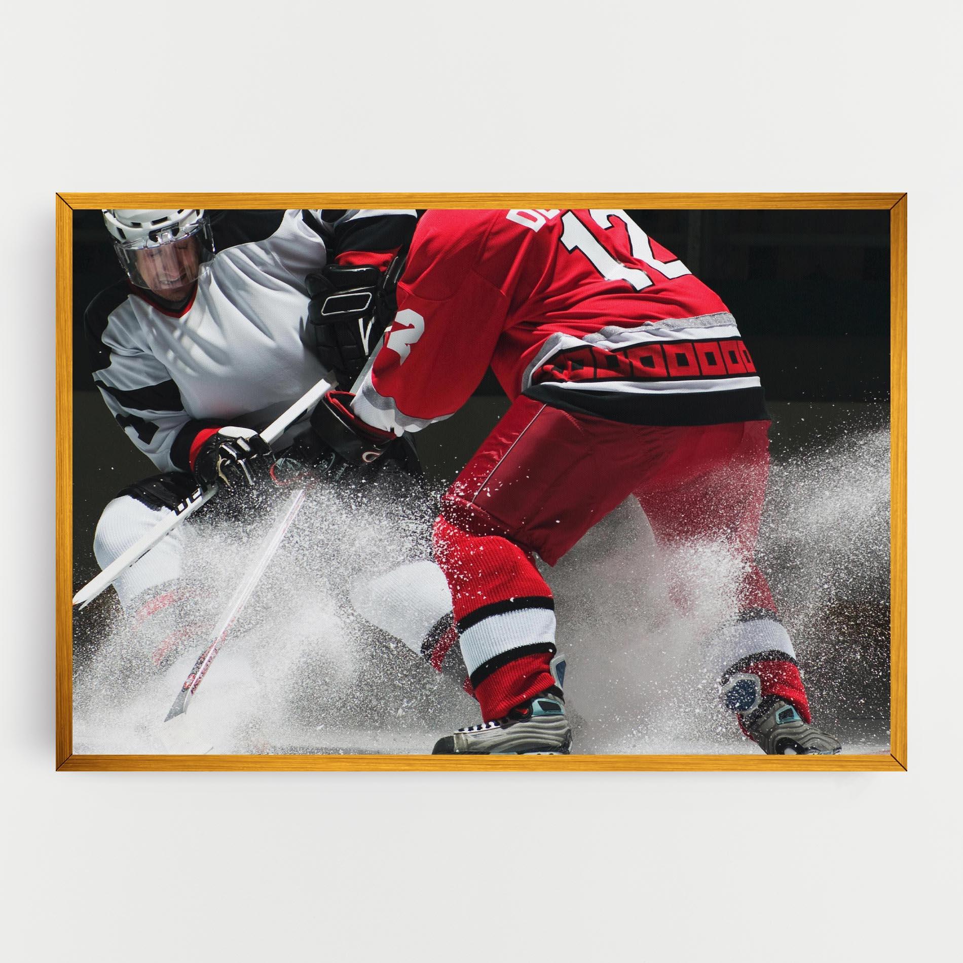 Leinwandbild Red Hokey Player mockup 0