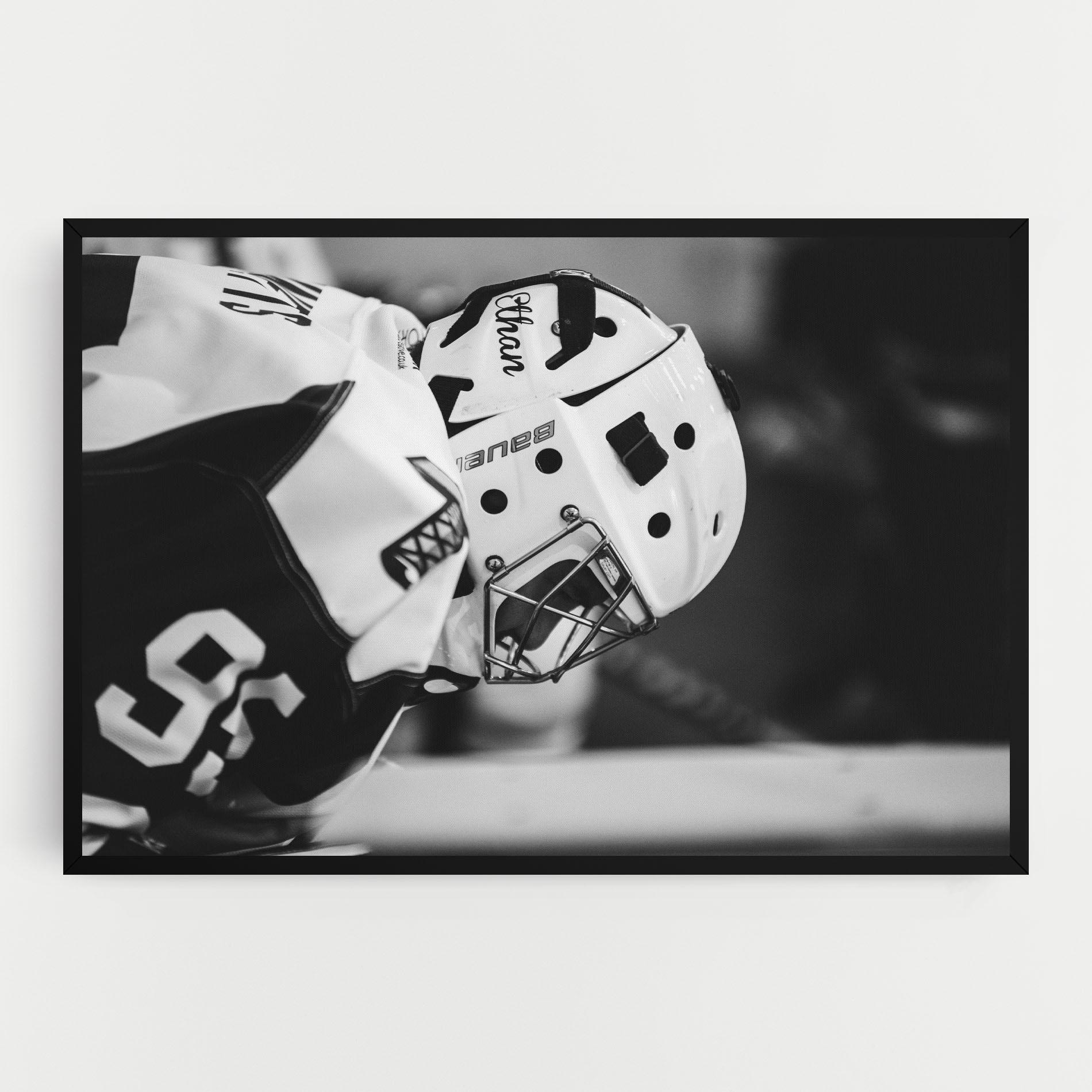 Leinwandbild Black White Hockey mockup 0