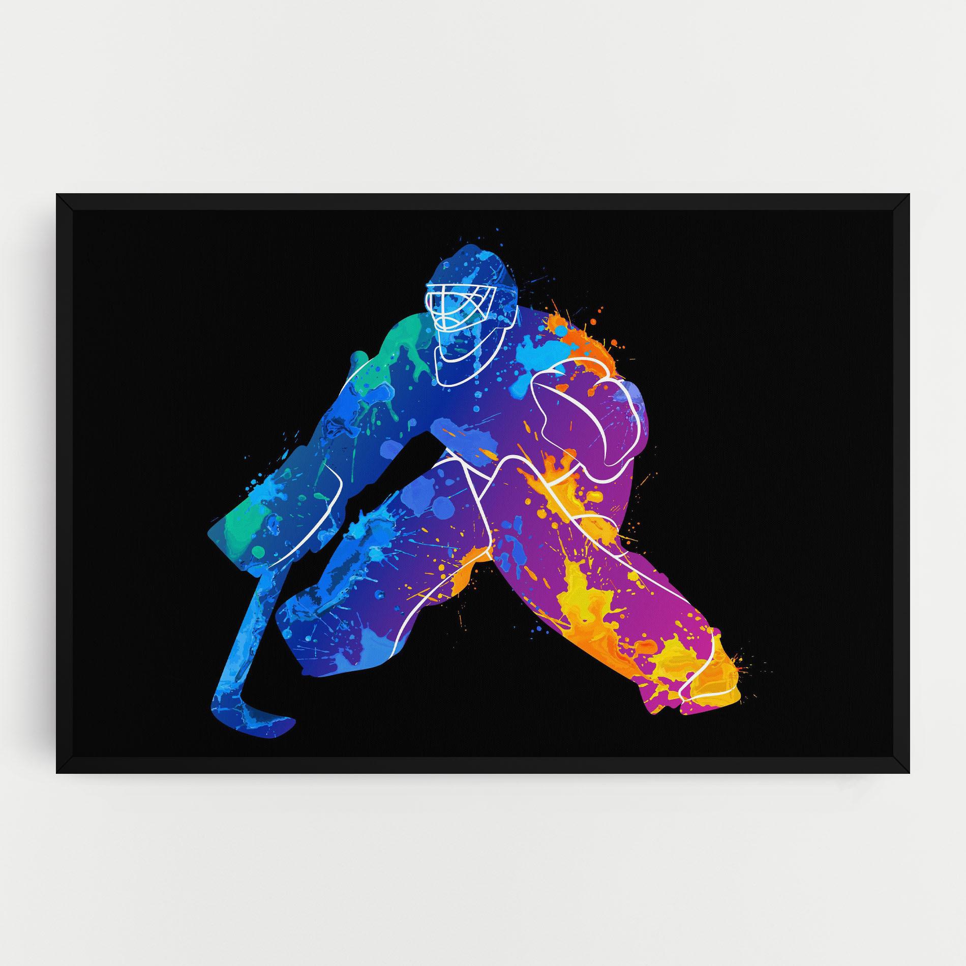 Leinwandbild Blue Purple Hockey mockup 0