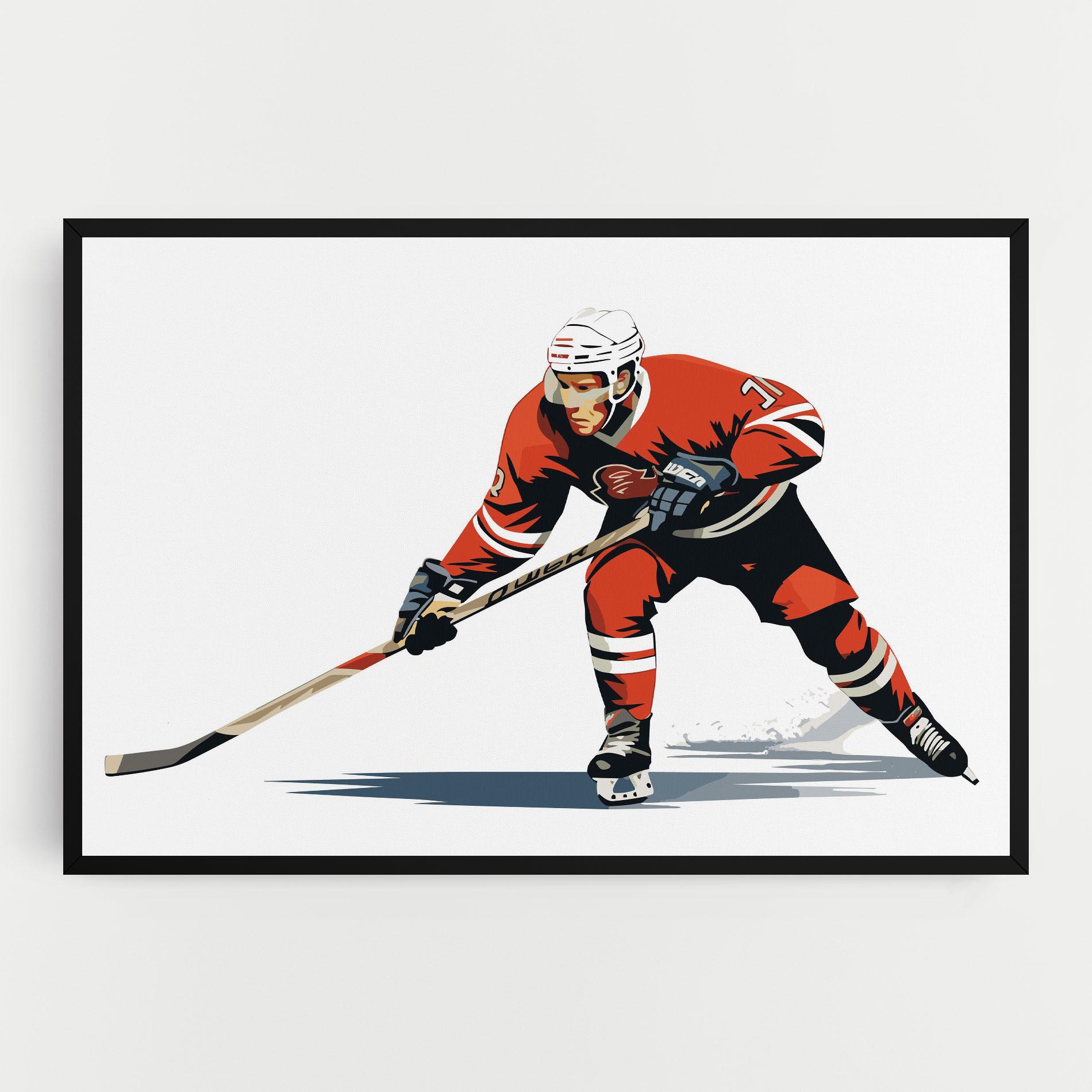 Leinwandbild Hockey Orange Player mockup 0