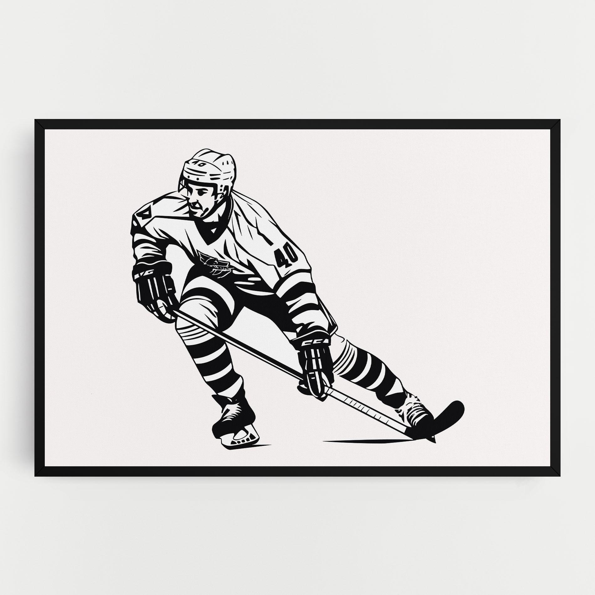 Leinwandbild Hockey Player mockup 0