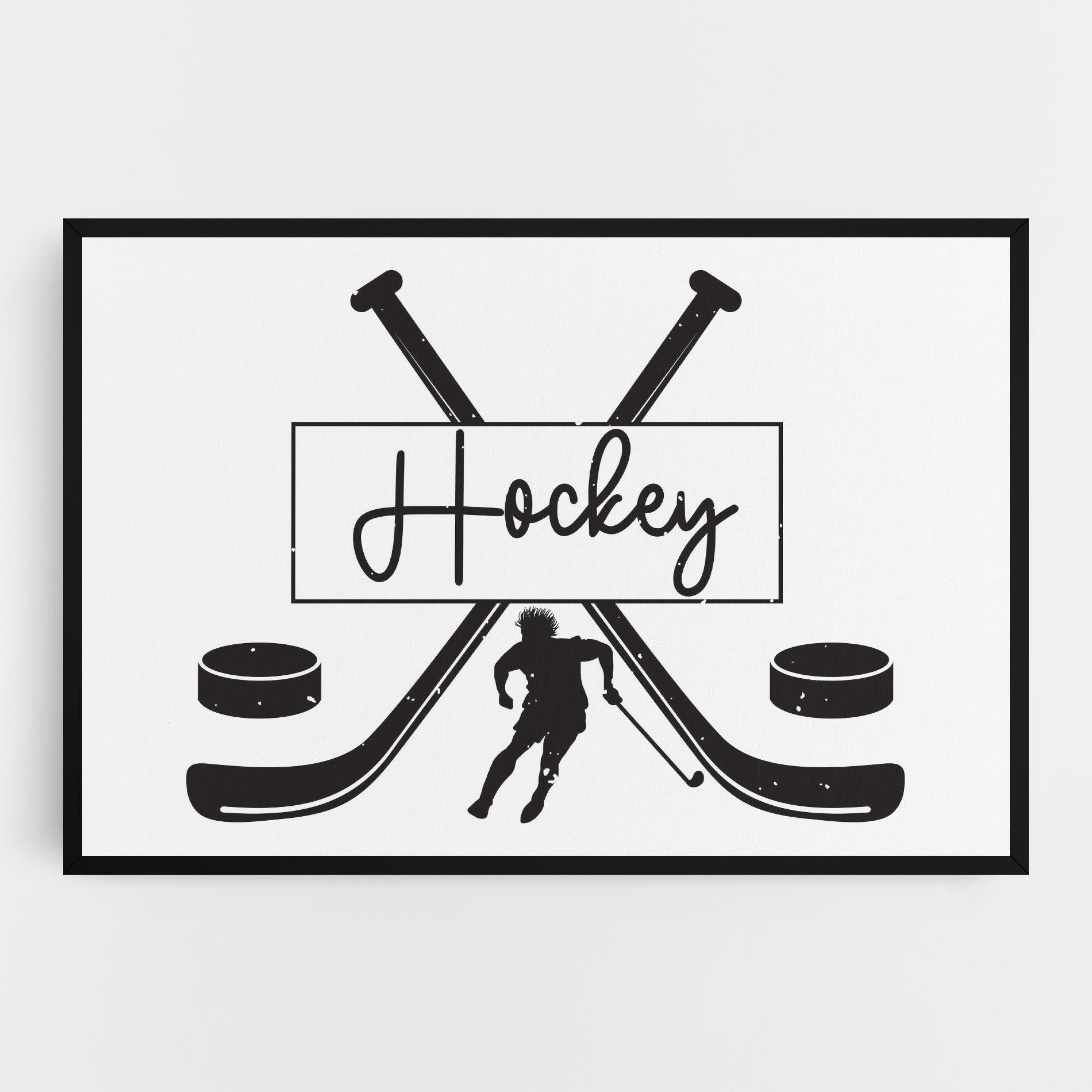 Leinwandbild Hockey Stick mockup 0