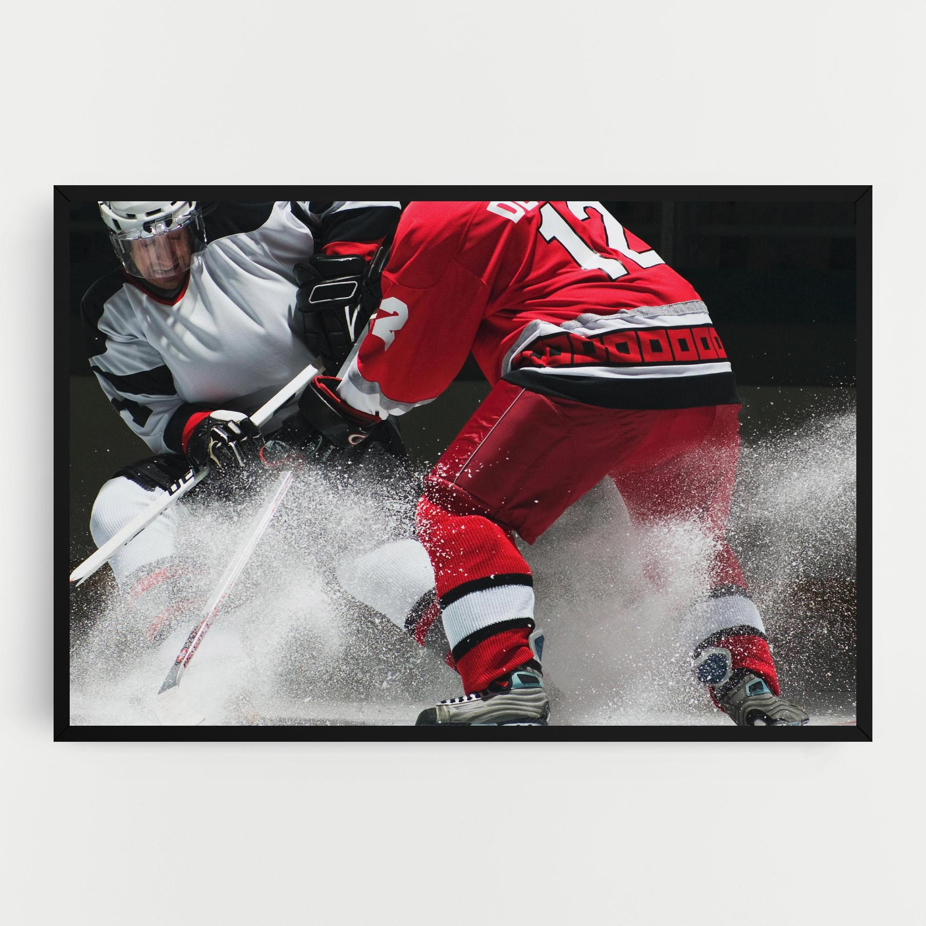 Leinwandbild Red Hokey Player mockup 0