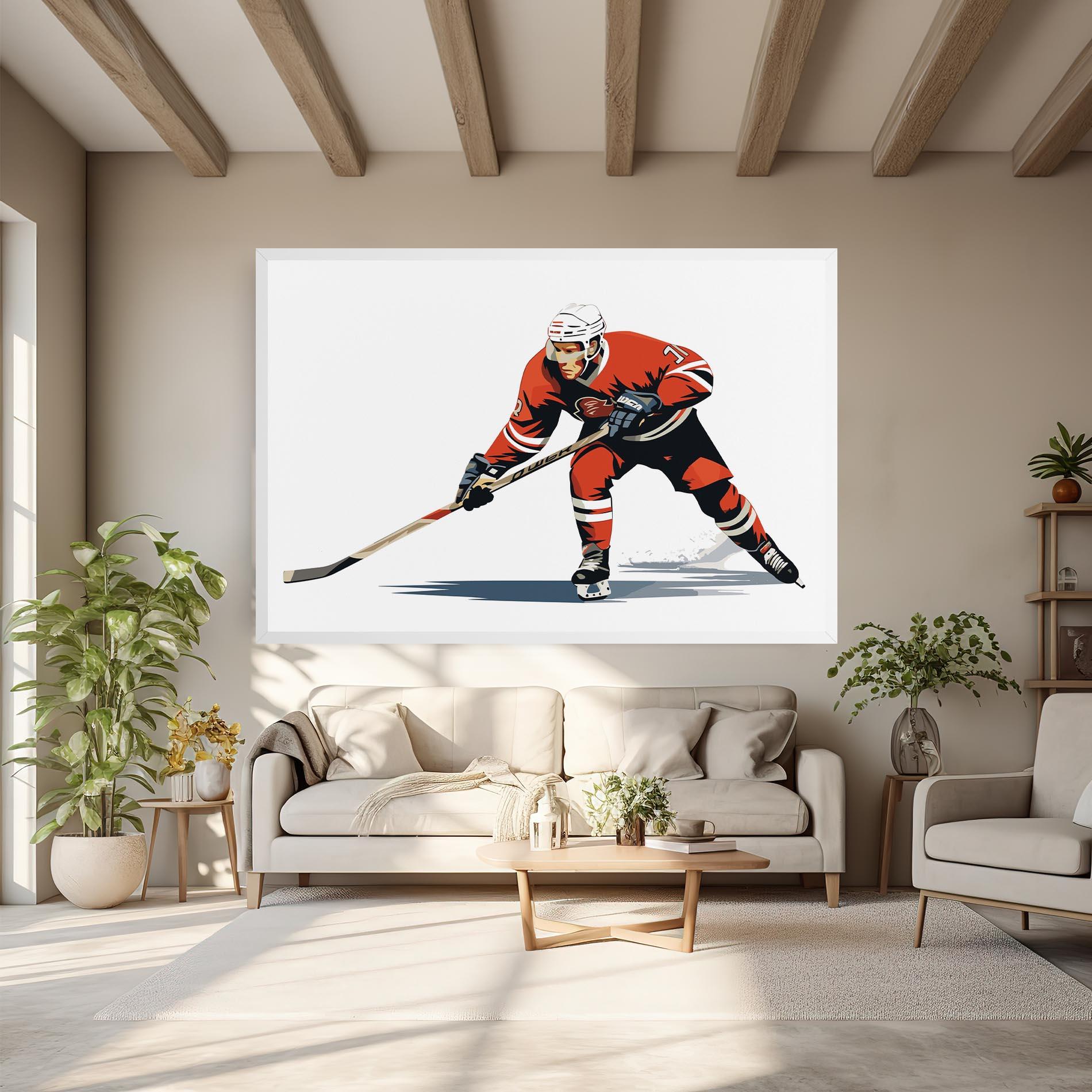 Leinwandbild Hockey Orange Player mockup 6