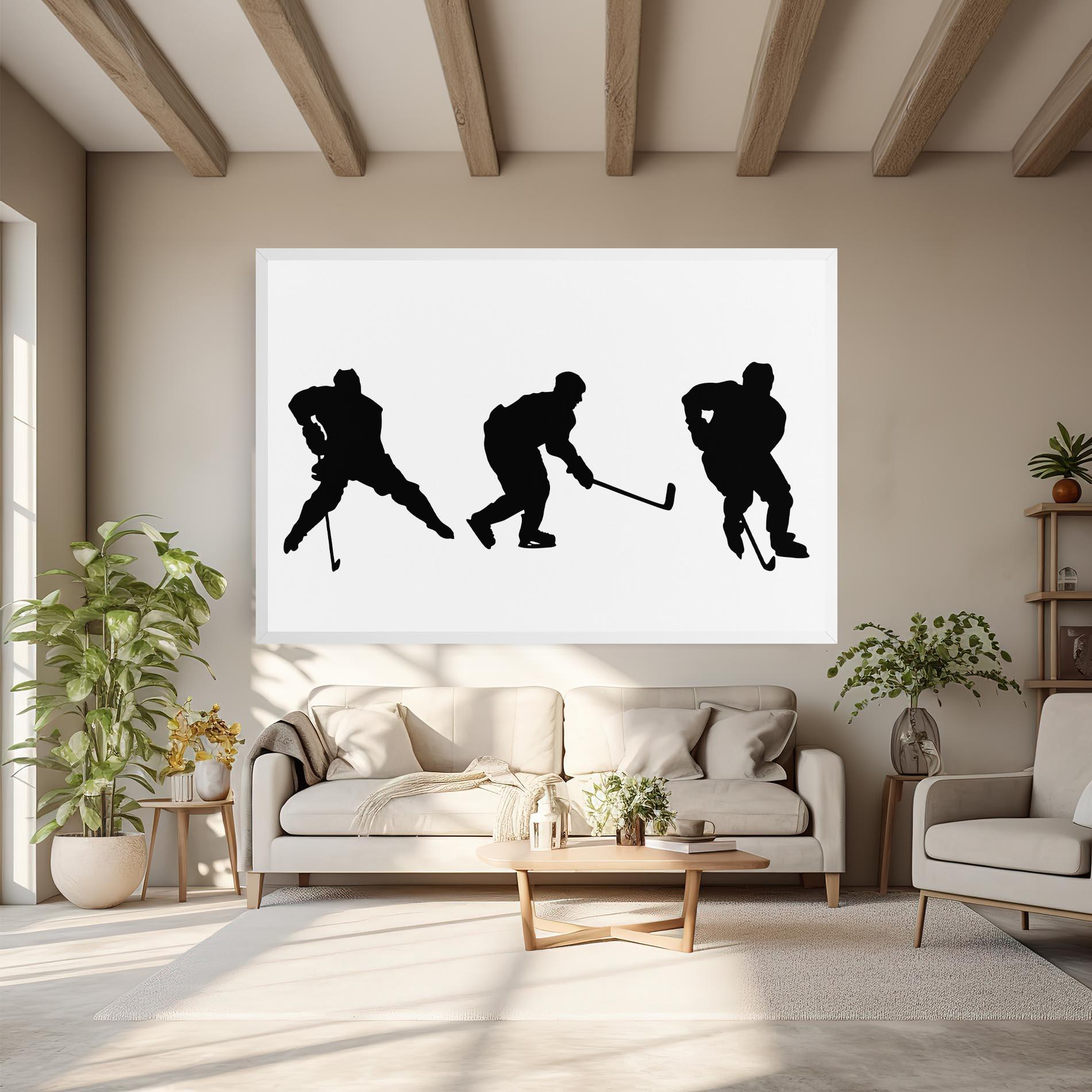 Leinwandbild Hockey Pose mockup 6