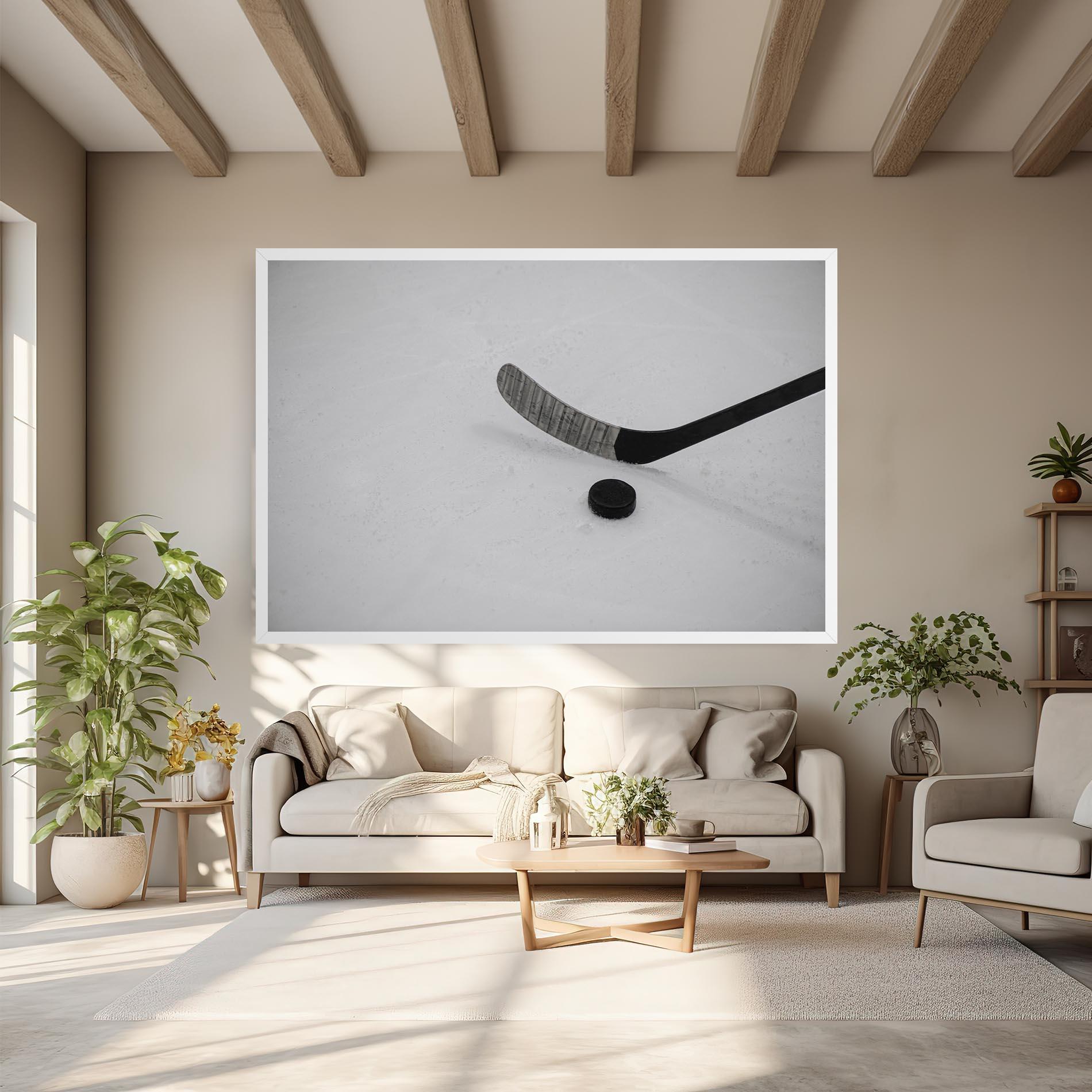 Leinwandbild Hockey Puck mockup 6