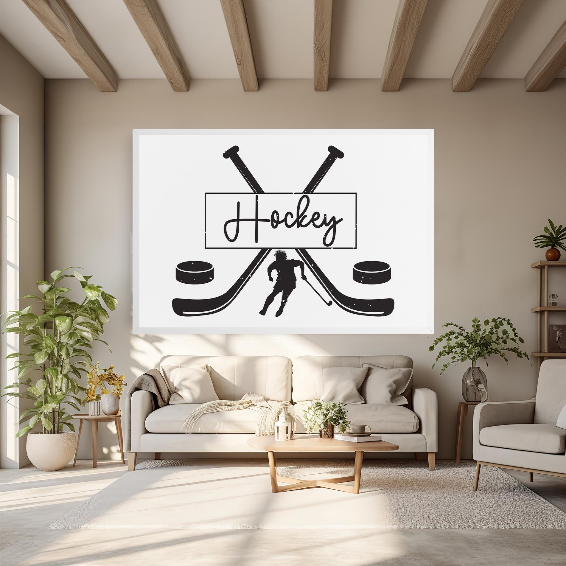Leinwandbild Hockey Stick mockup 6
