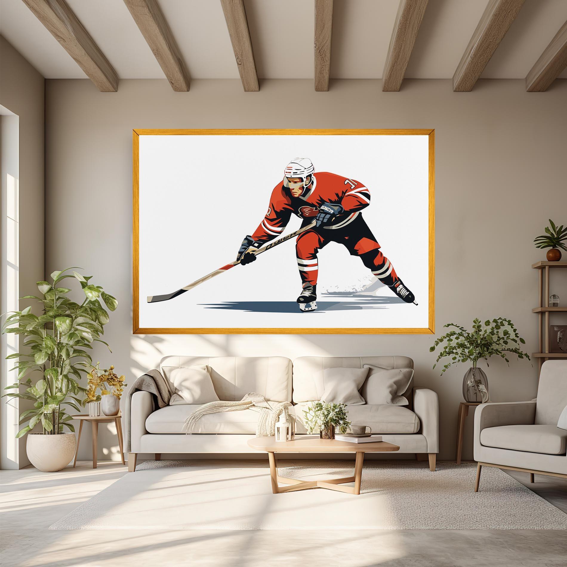 Leinwandbild Hockey Orange Player mockup 6