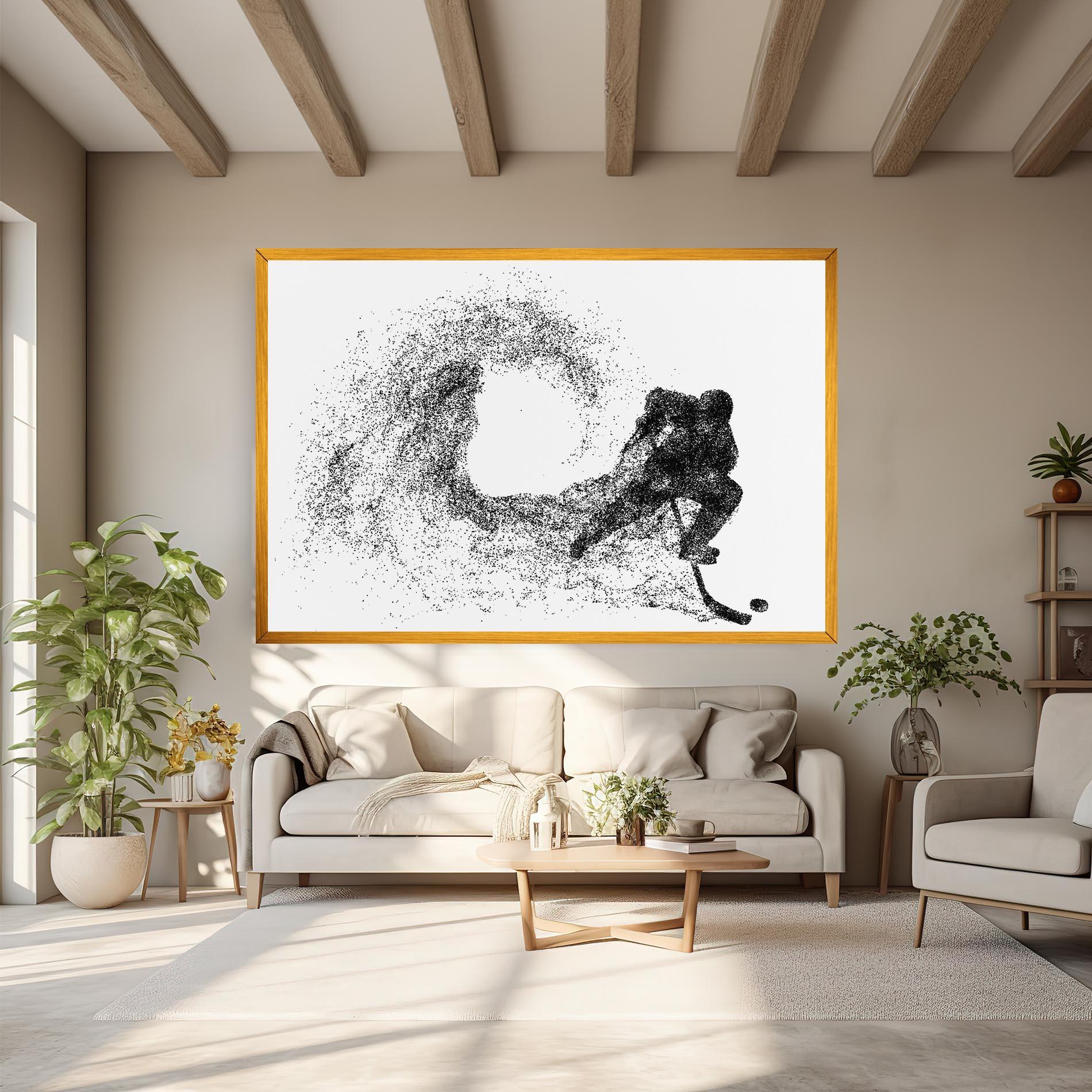 Leinwandbild Hockey Playing mockup 6