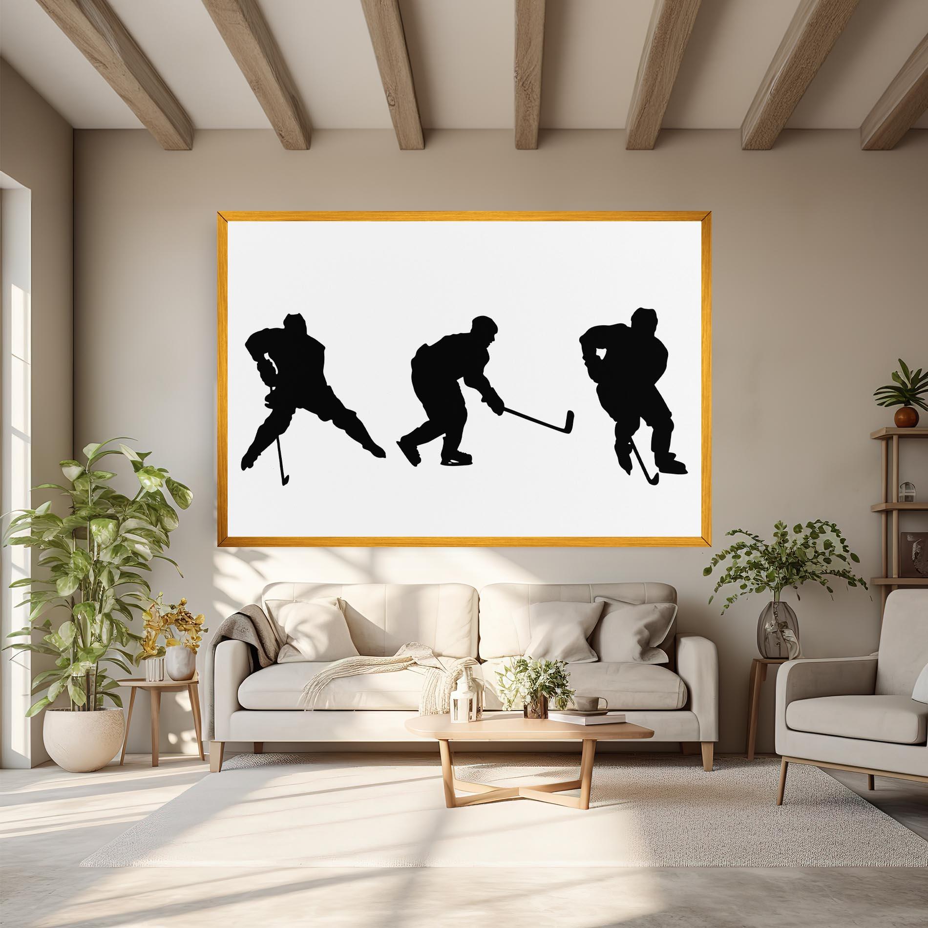 Leinwandbild Hockey Pose mockup 6