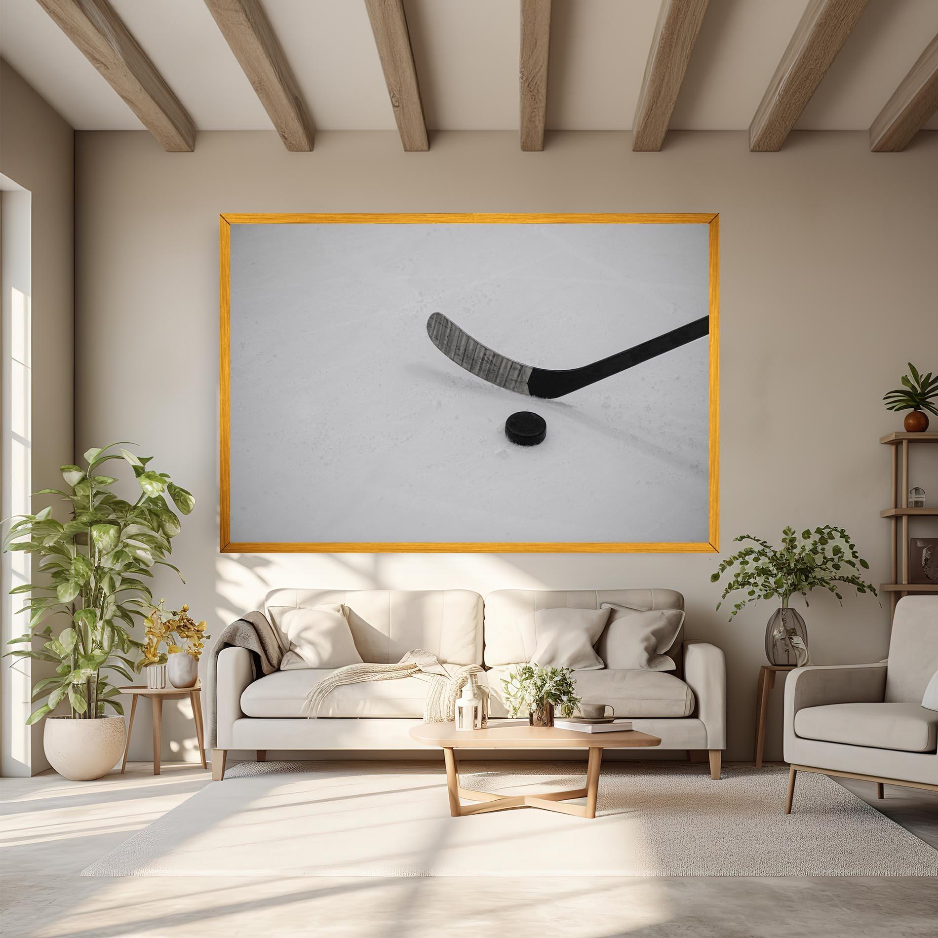 Leinwandbild Hockey Puck mockup 6