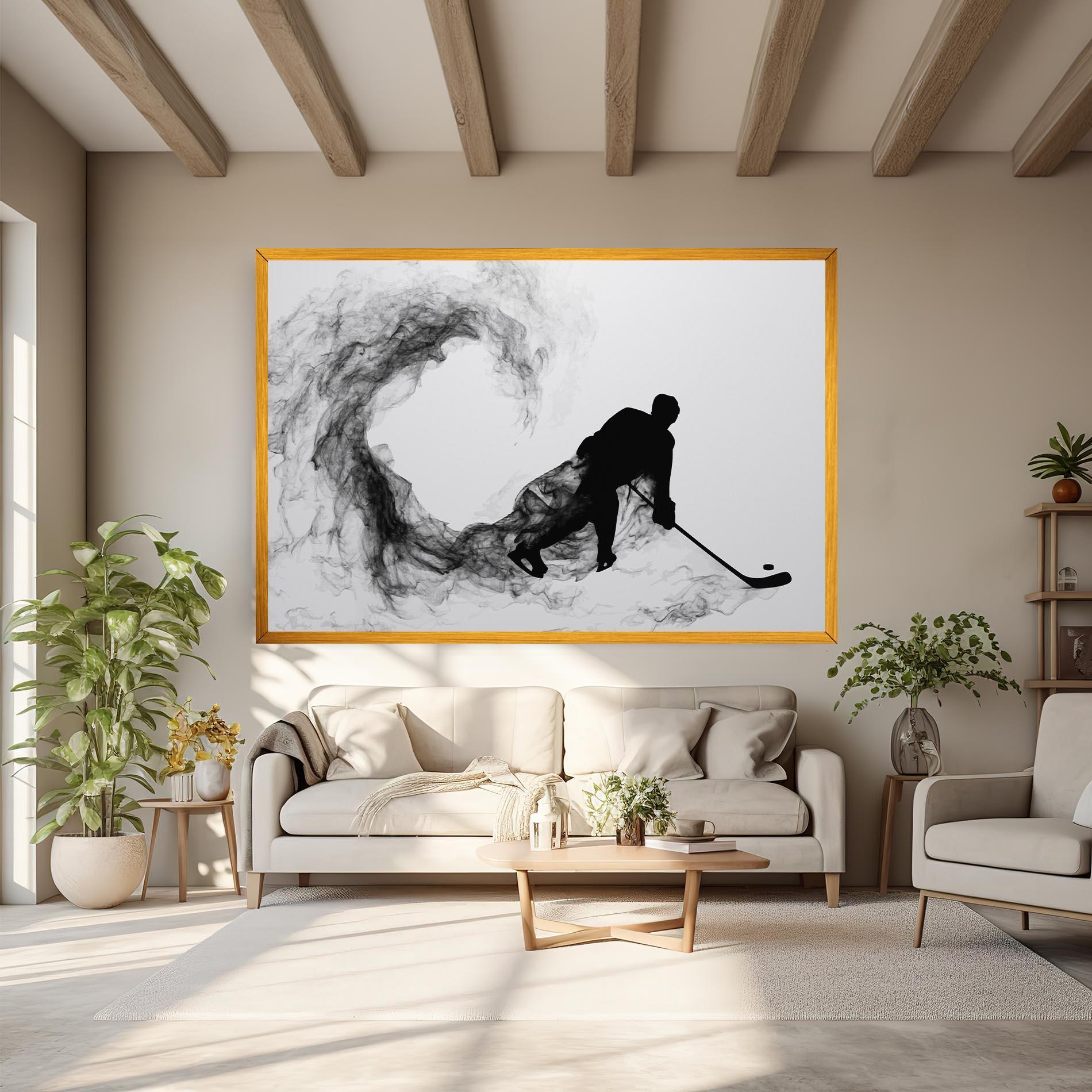 Leinwandbild Hockey Smoke mockup 6