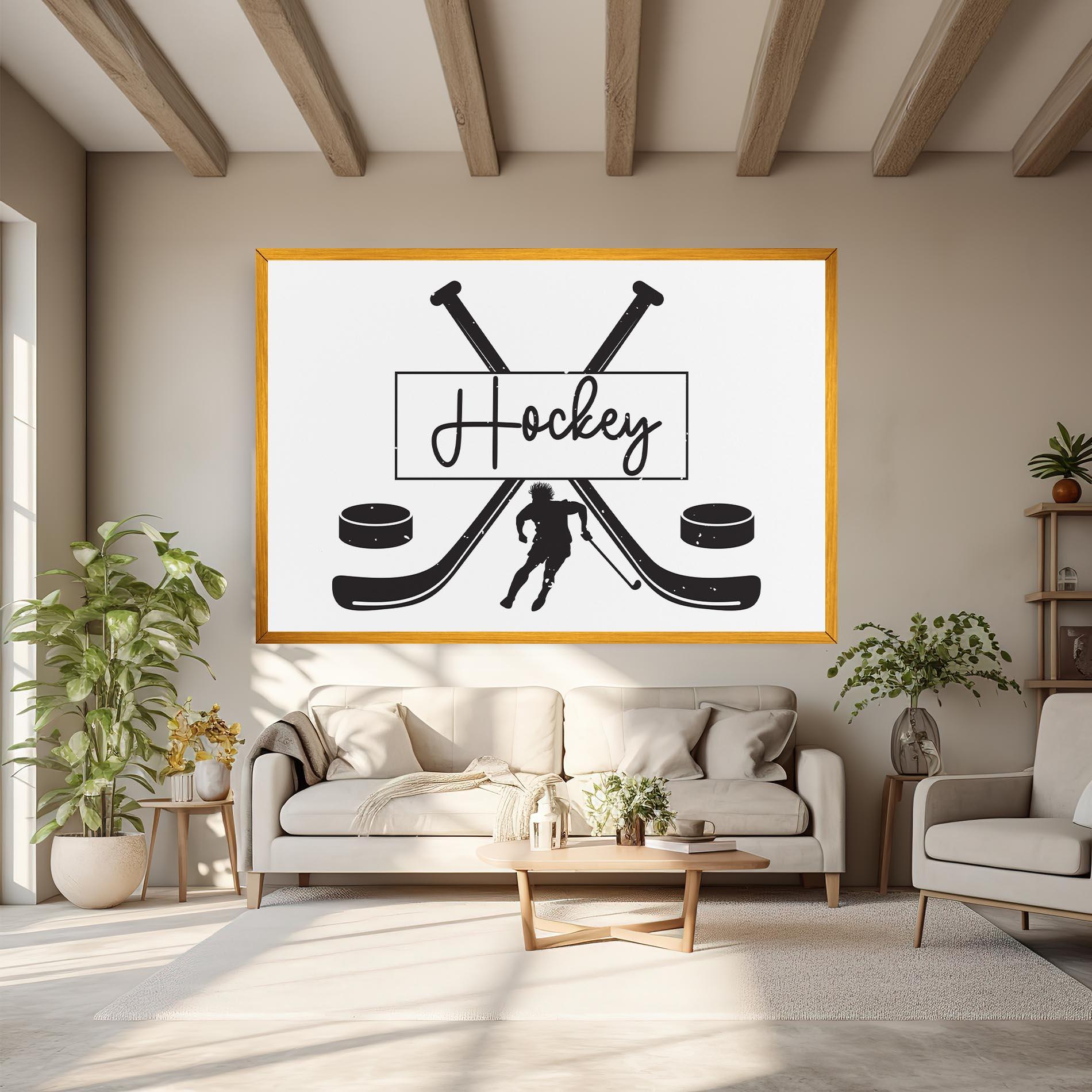 Leinwandbild Hockey Stick mockup 6