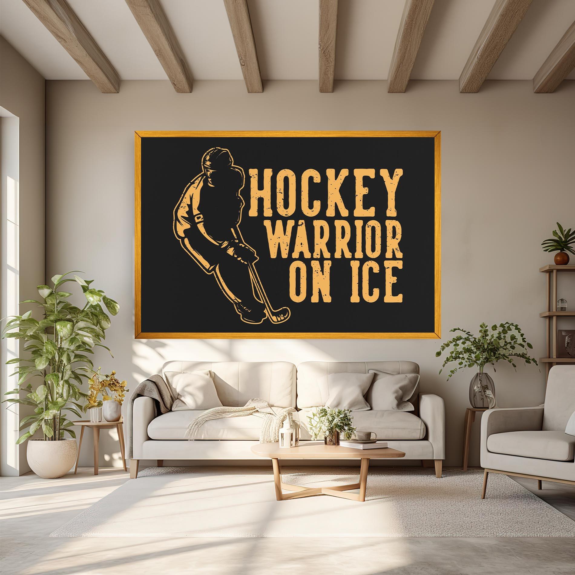 Leinwandbild Hockey Worrior mockup 6