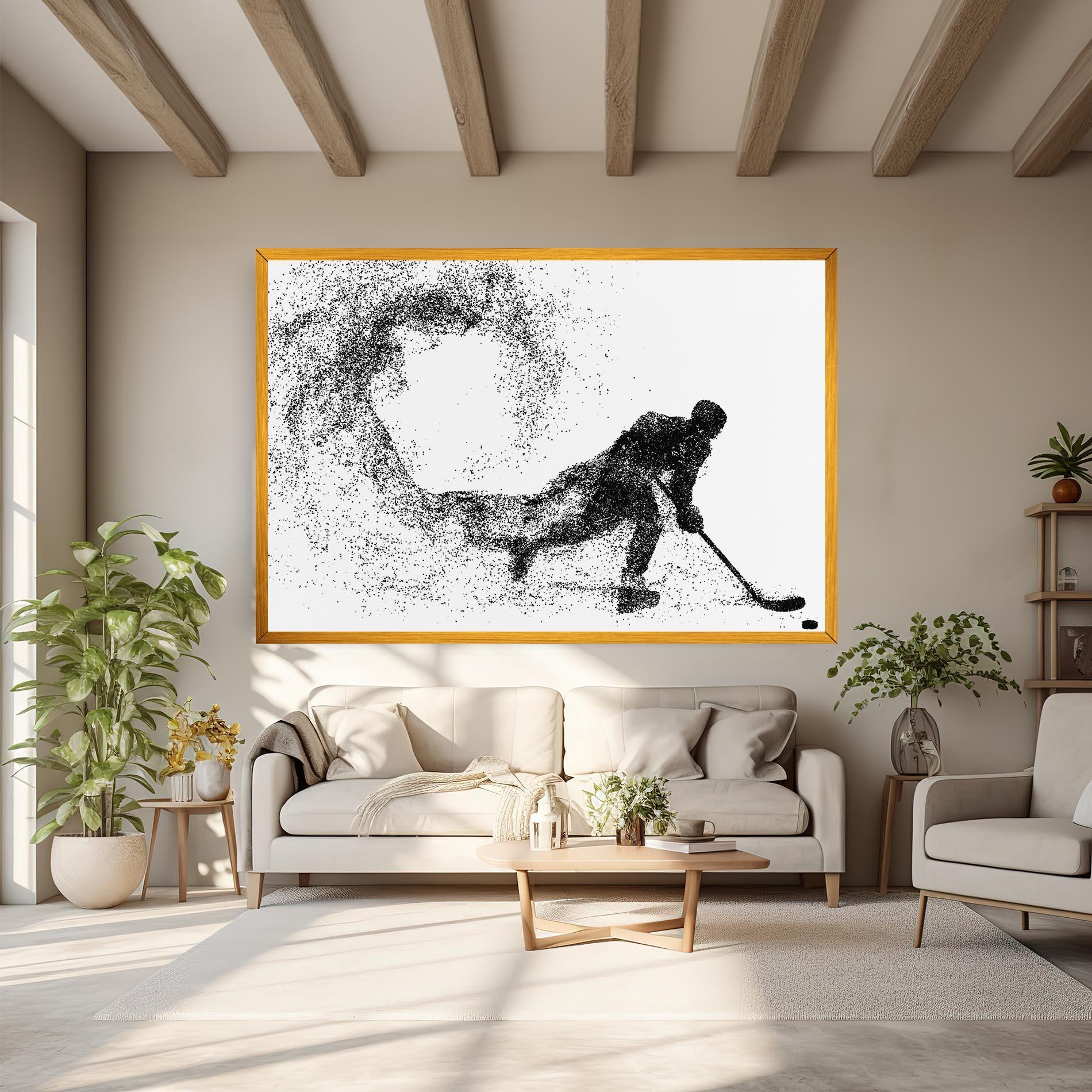 Leinwandbild Playing Hockey mockup 6