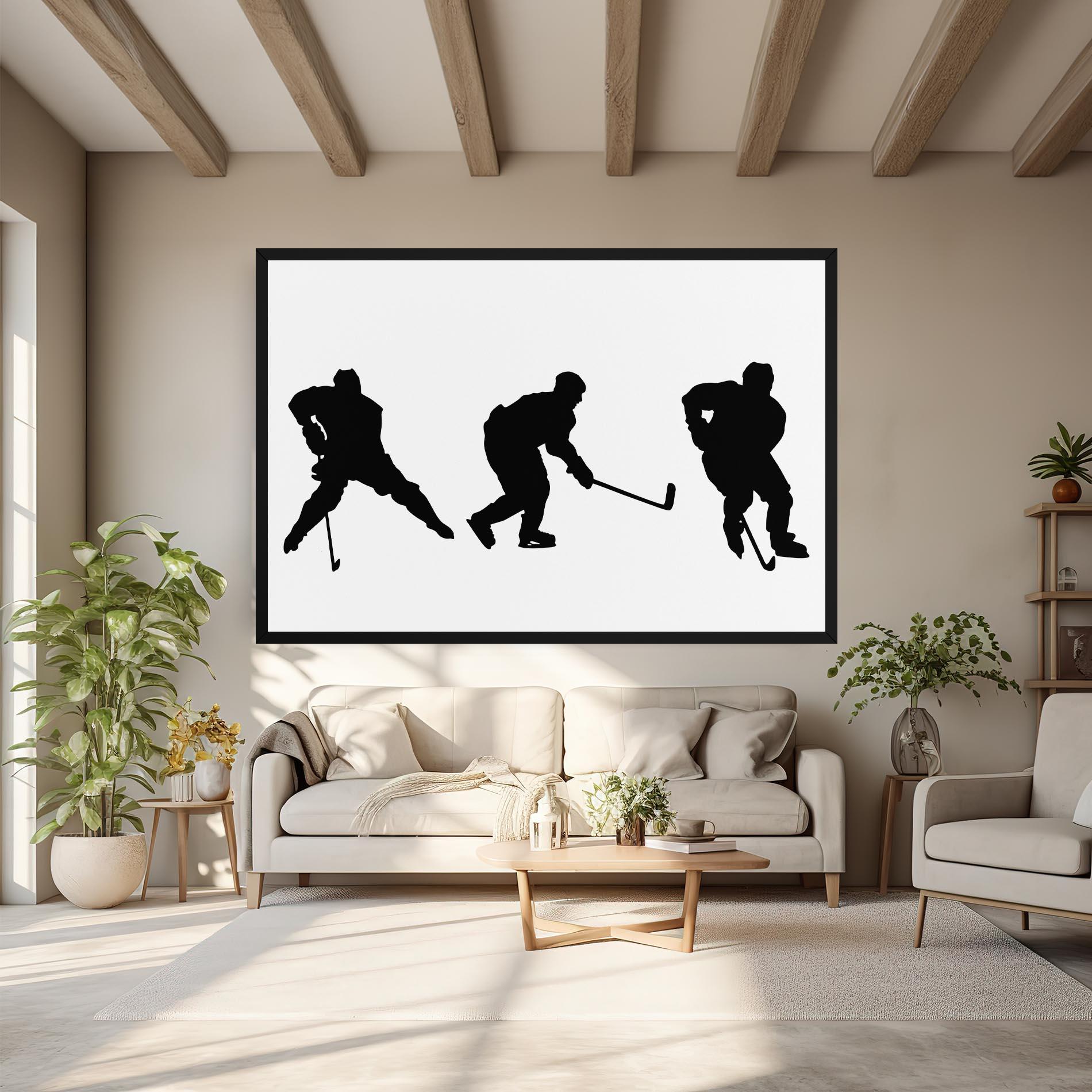 Leinwandbild Hockey Pose mockup 6