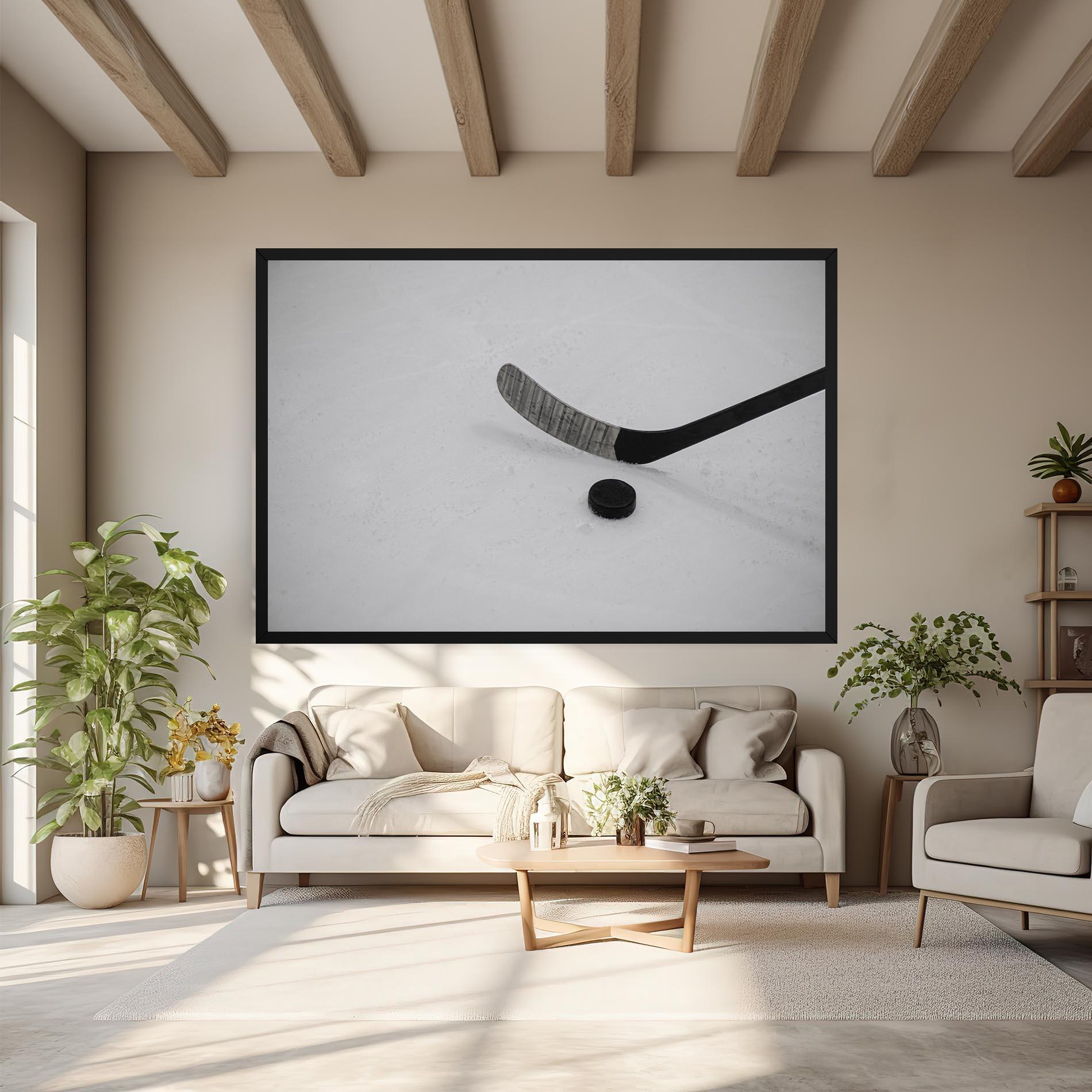 Leinwandbild Hockey Puck mockup 6