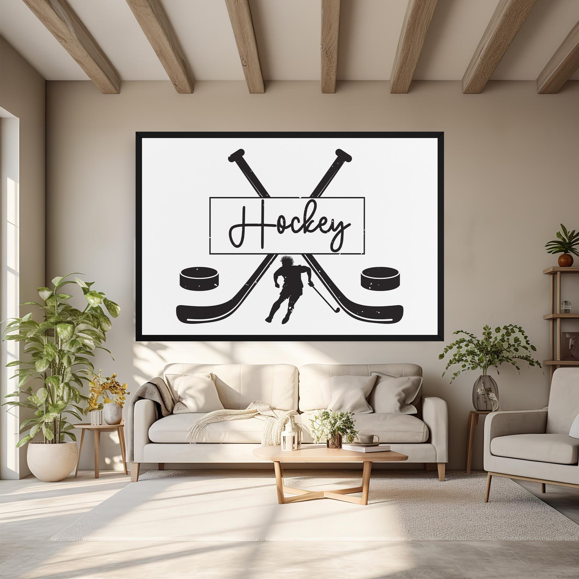 Leinwandbild Hockey Stick mockup 6