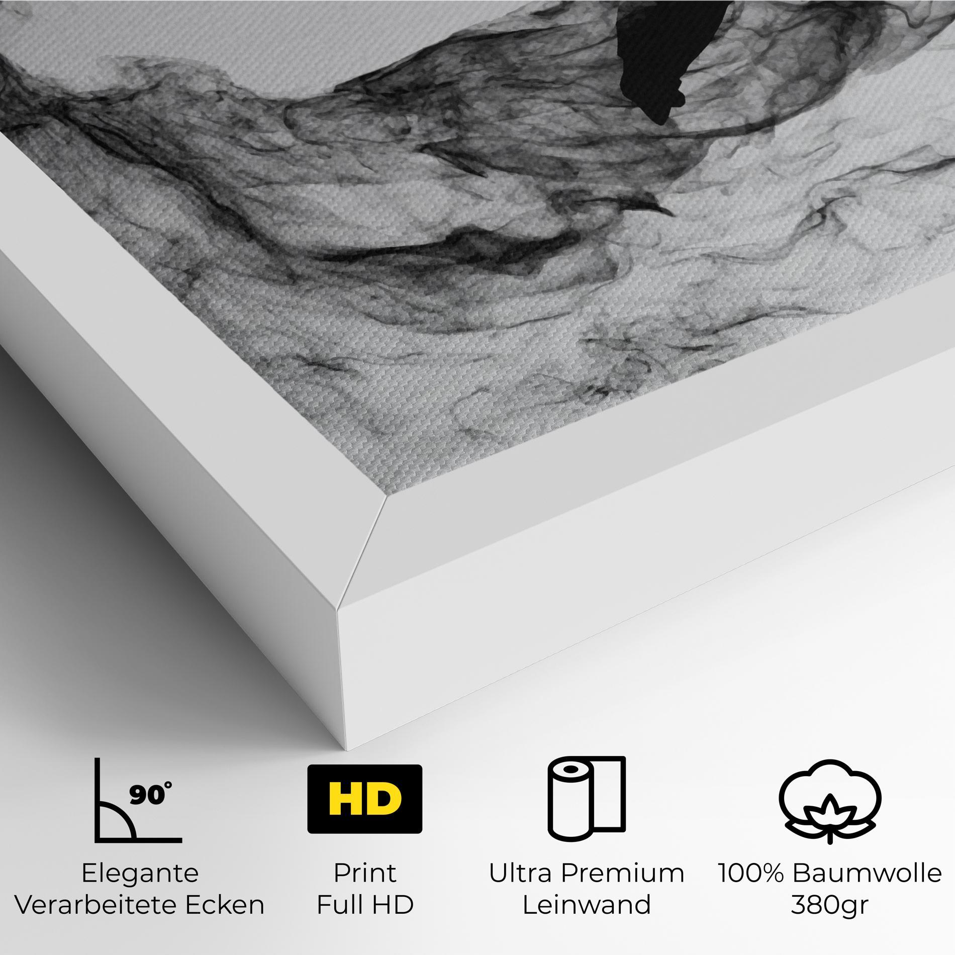 Leinwandbild Black Smoke Hockey mockup 4