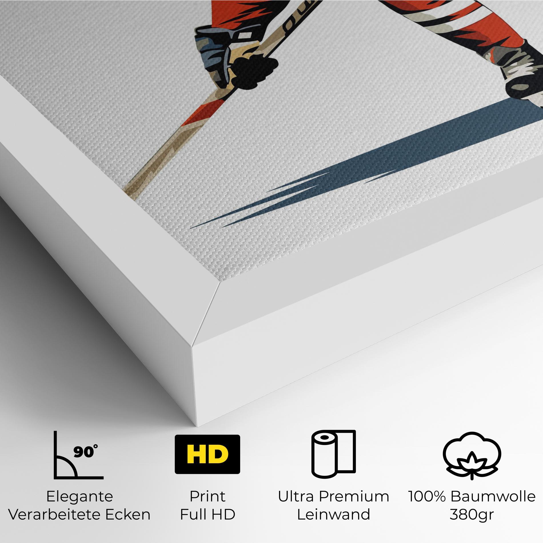 Leinwandbild Hockey Orange Player mockup 4