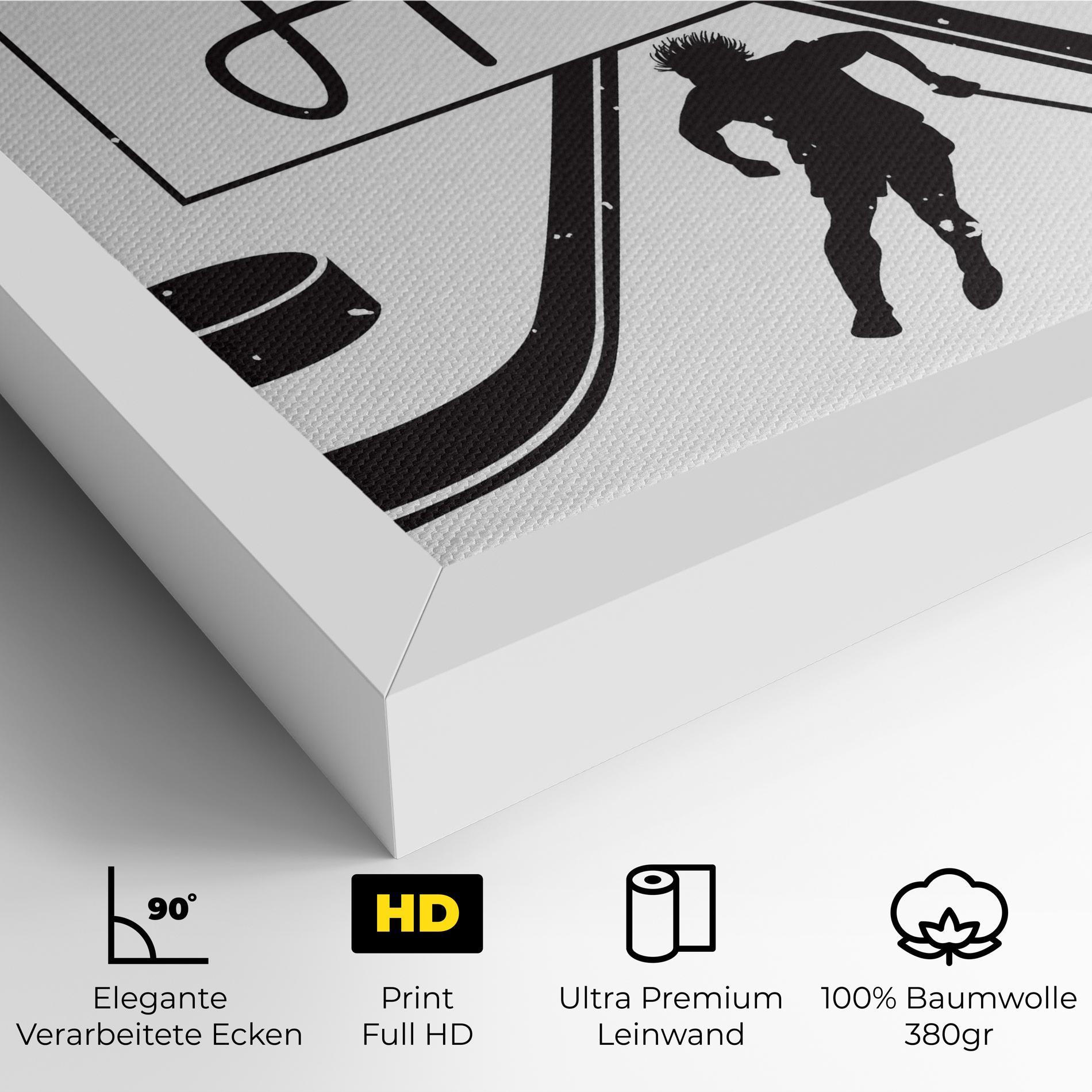 Leinwandbild Hockey Stick mockup 4