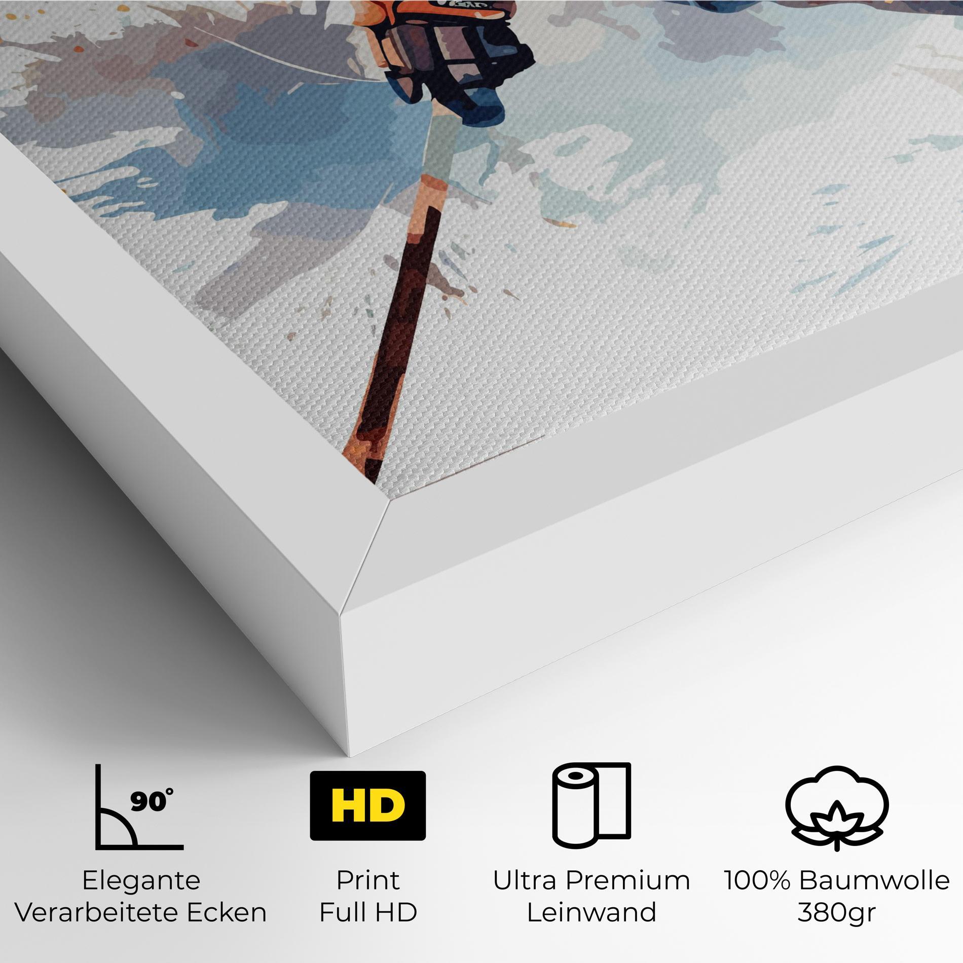 Leinwandbild Orange Hockey mockup 4