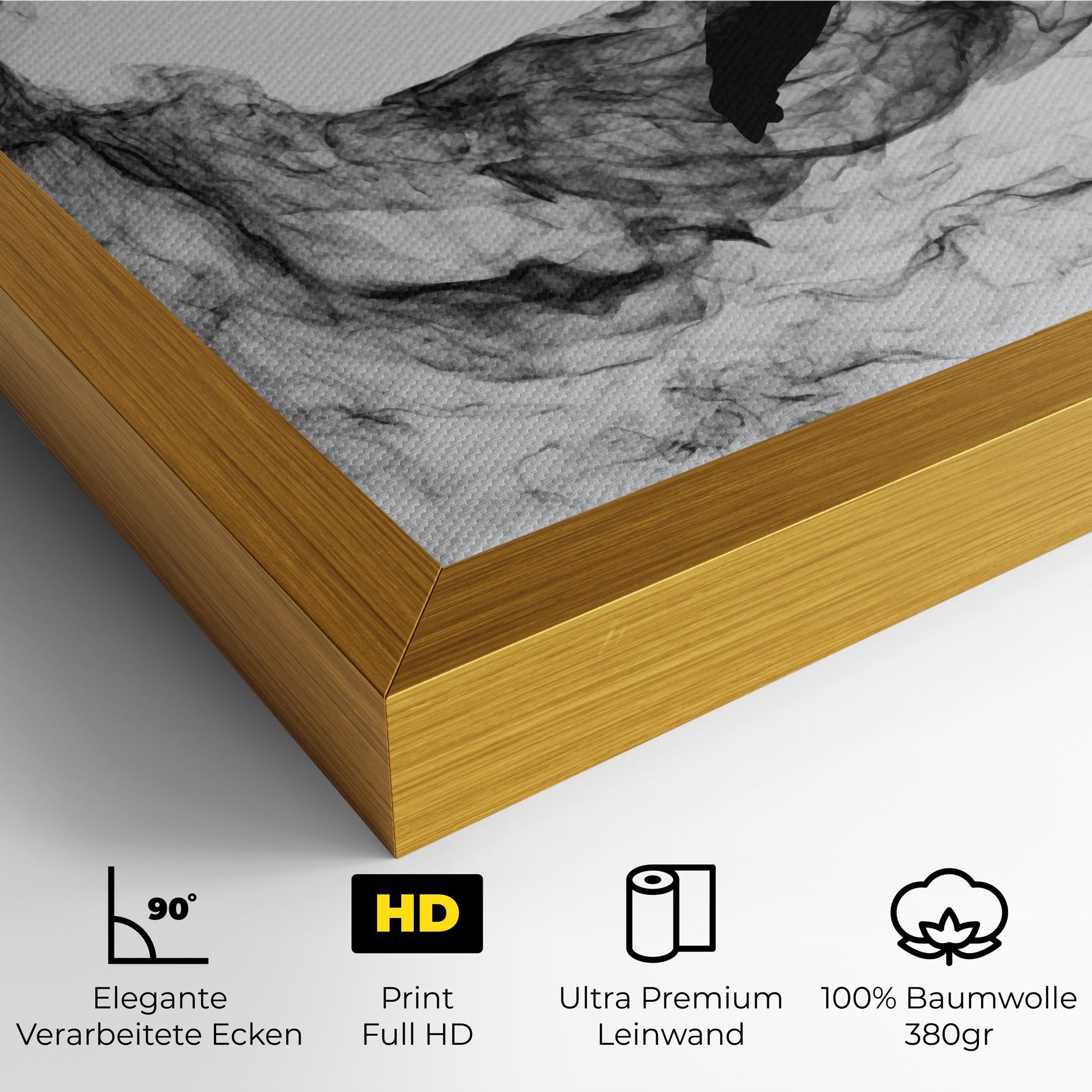 Leinwandbild Black Smoke Hockey mockup 4