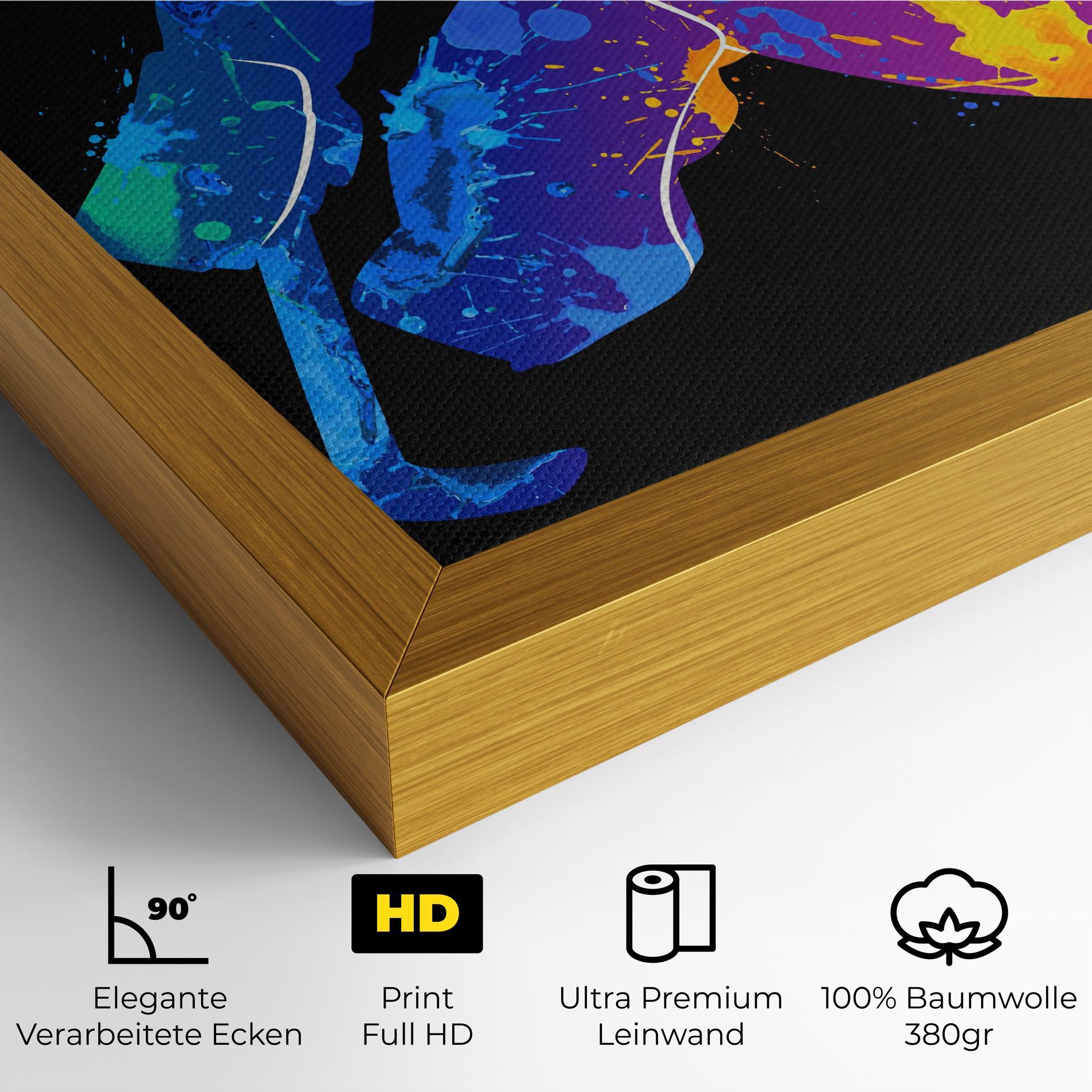 Leinwandbild Blue Purple Hockey mockup 4