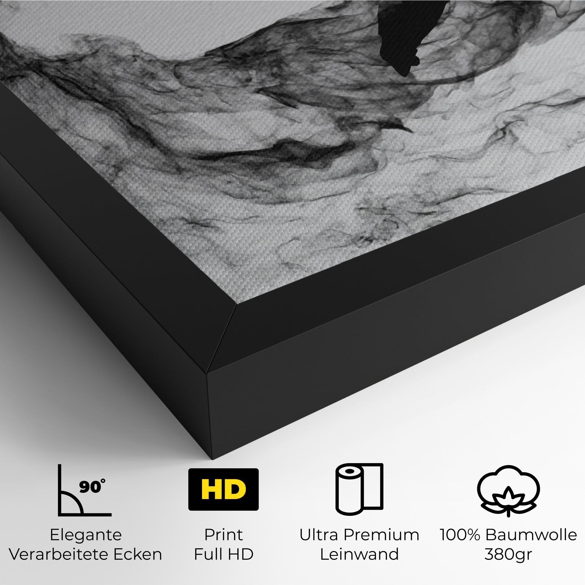 Leinwandbild Black Smoke Hockey mockup 4