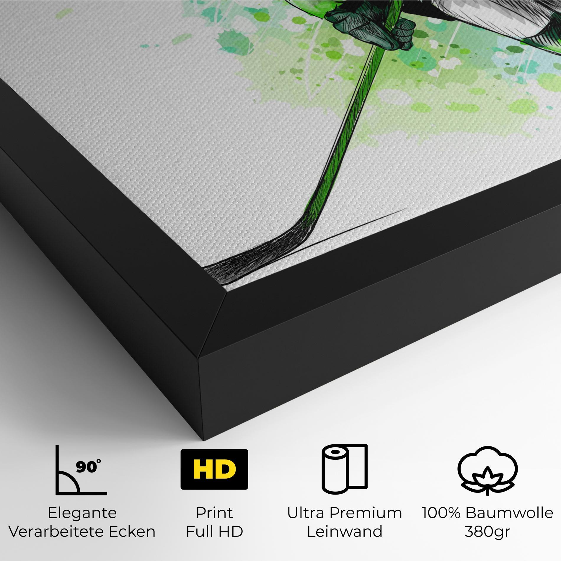 Leinwandbild Green Hockey mockup 4