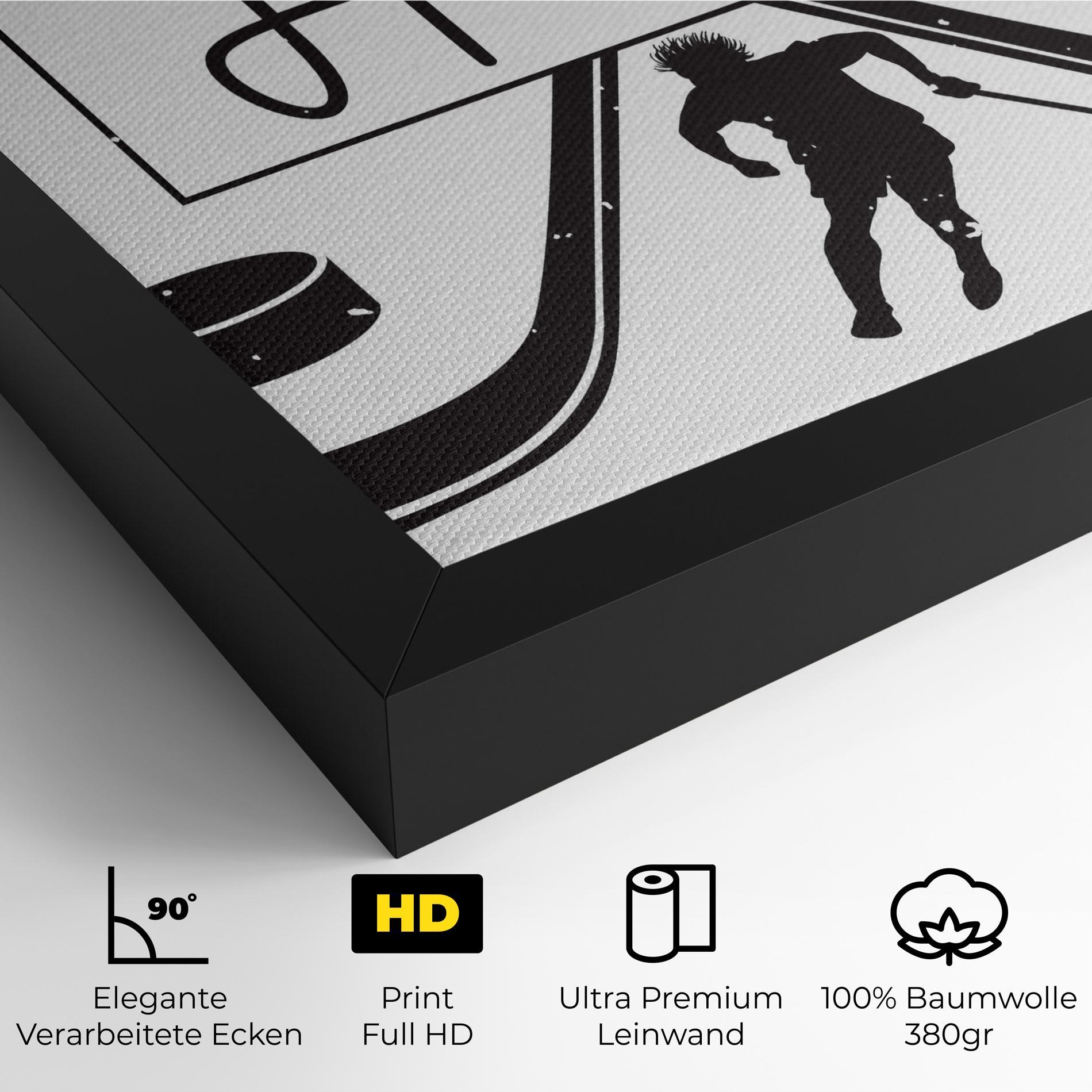 Leinwandbild Hockey Stick mockup 4