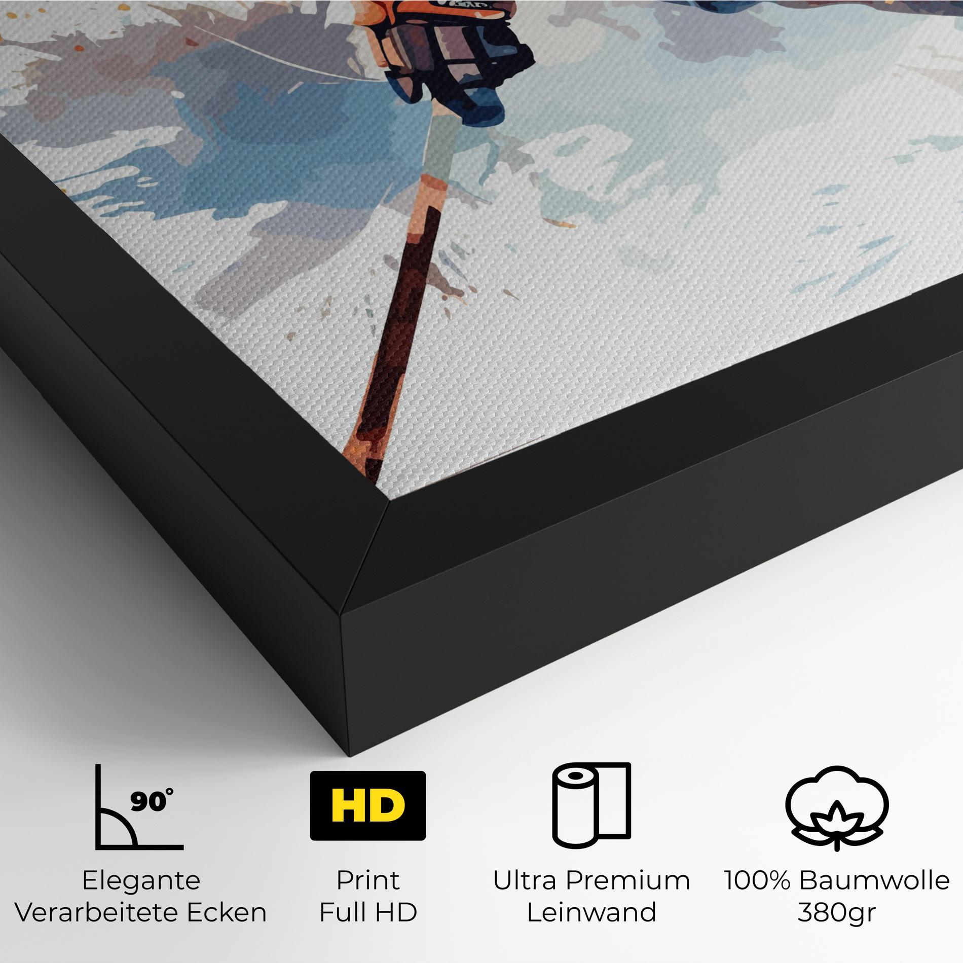 Leinwandbild Orange Hockey mockup 4