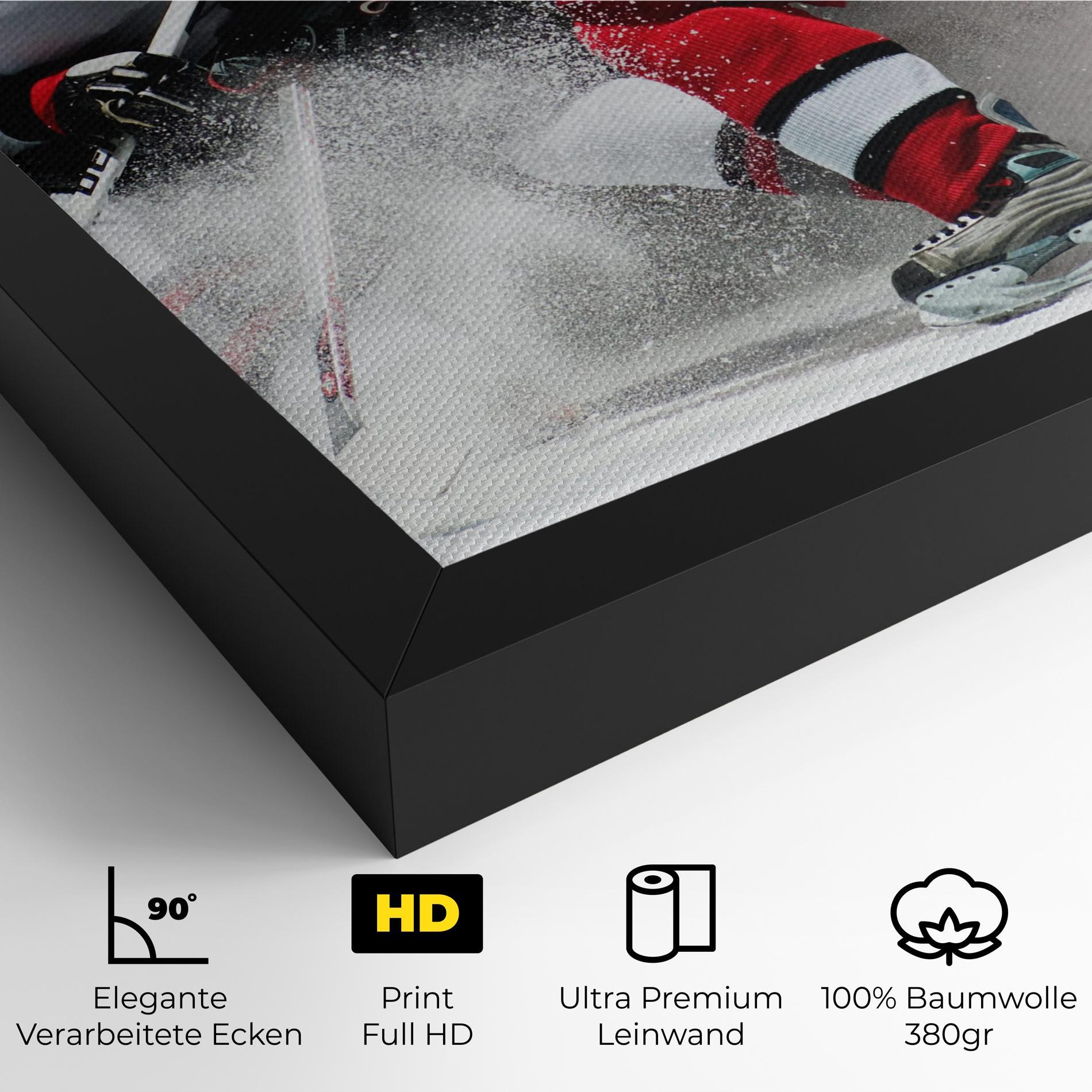 Leinwandbild Red Hokey Player mockup 4